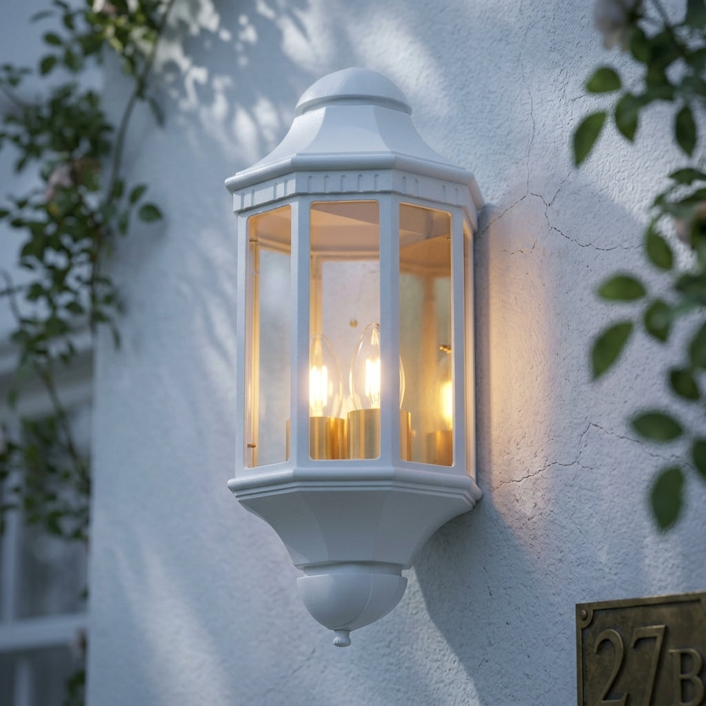 Oaks Westminster White Outdoor Wall Light