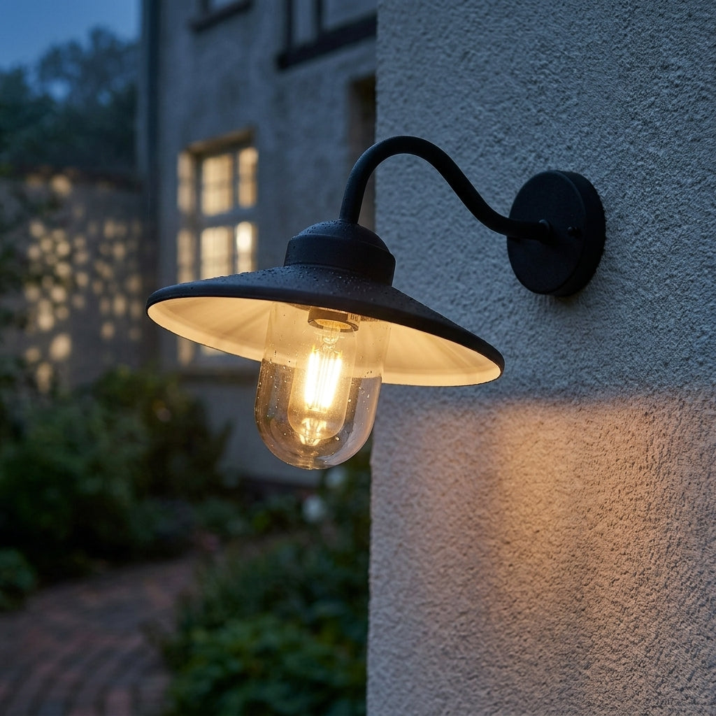 Elstead Klampenborg Black Outdoor Wall Light-OB-35-25-09