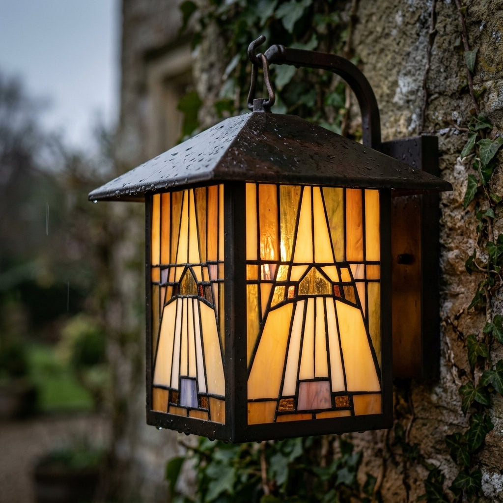 Quoizel Inglenook Medium Tiffany Outdoor Wall Light