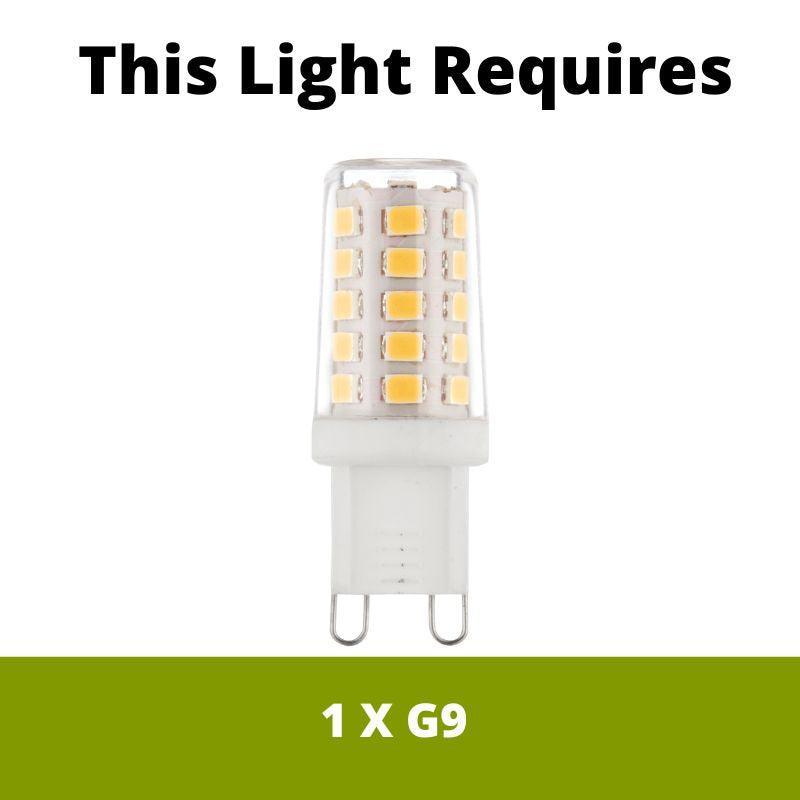 Eglo Almonte IP44 Chrome & Glass Crystal Wall Light