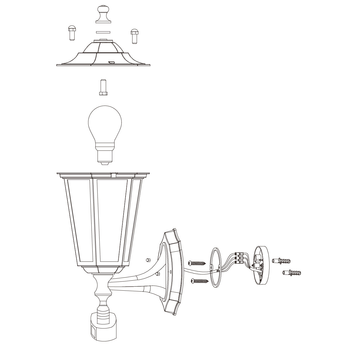 eglo laterna 5 white pir upright lantern outdoor wall light ip44 Kitchen Lighting Close Up