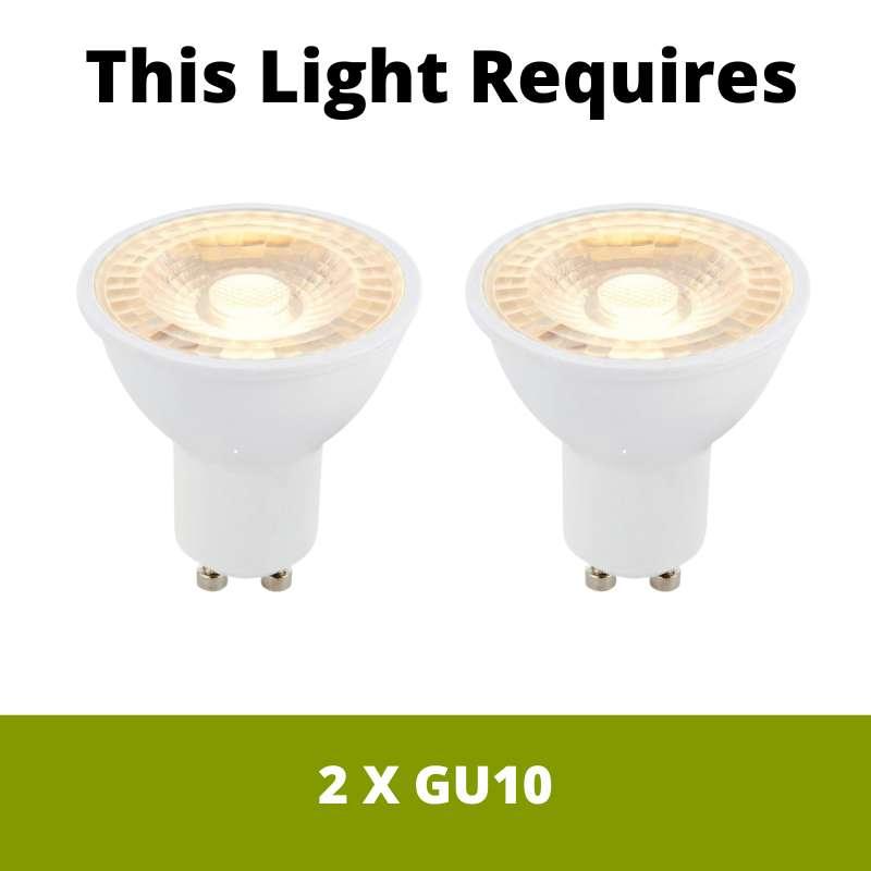 Eglo Riga-LED IP54 Black Up & Down Outdoor Wall Light