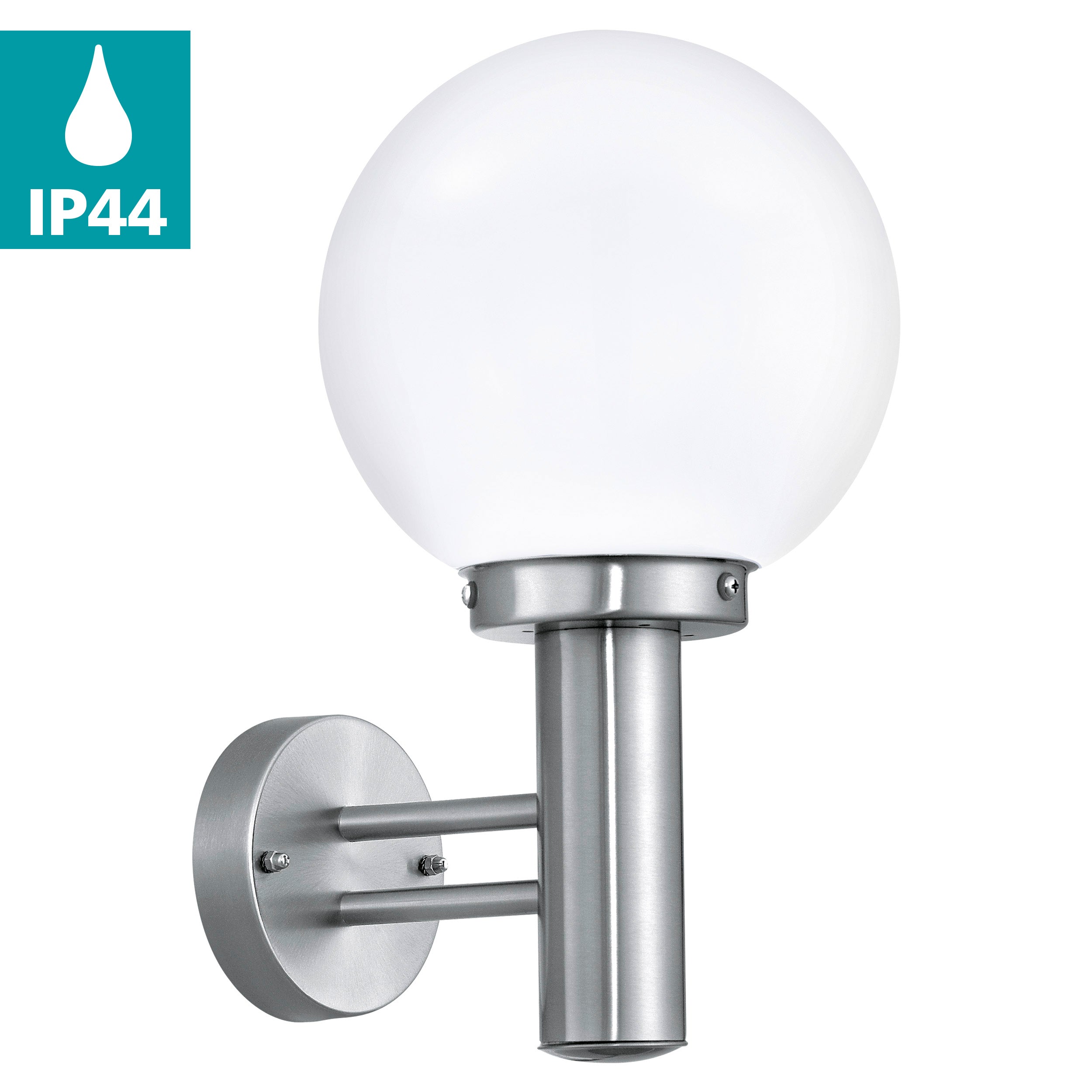 eglo nisia stainless steel outdoor wall light ip44 kitchen lighting 