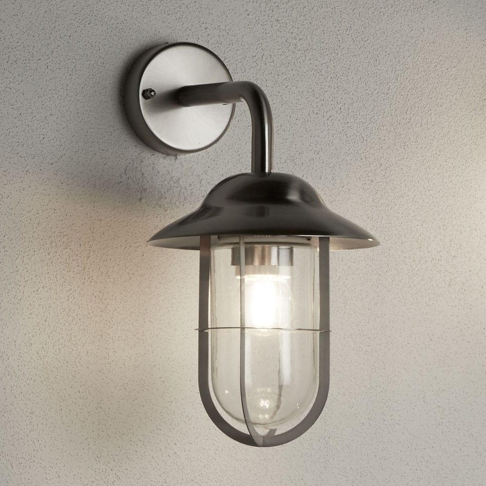 Toronto 1 Light Satin Silver Outdoor Wall Light-warehouse-091026
