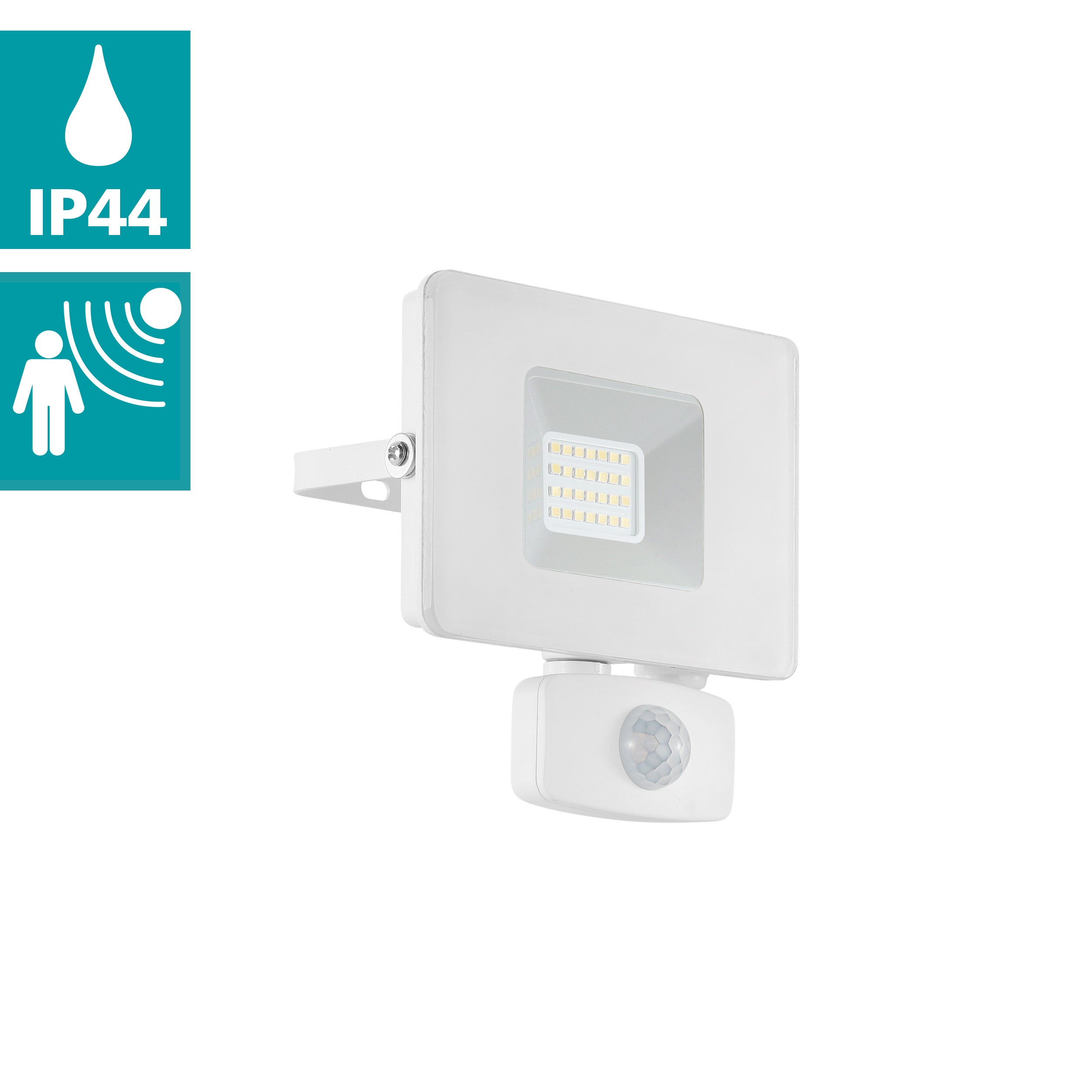 eglo faedo 3 ip44 white led pir outdoor flood light 21w kitchen lighting 