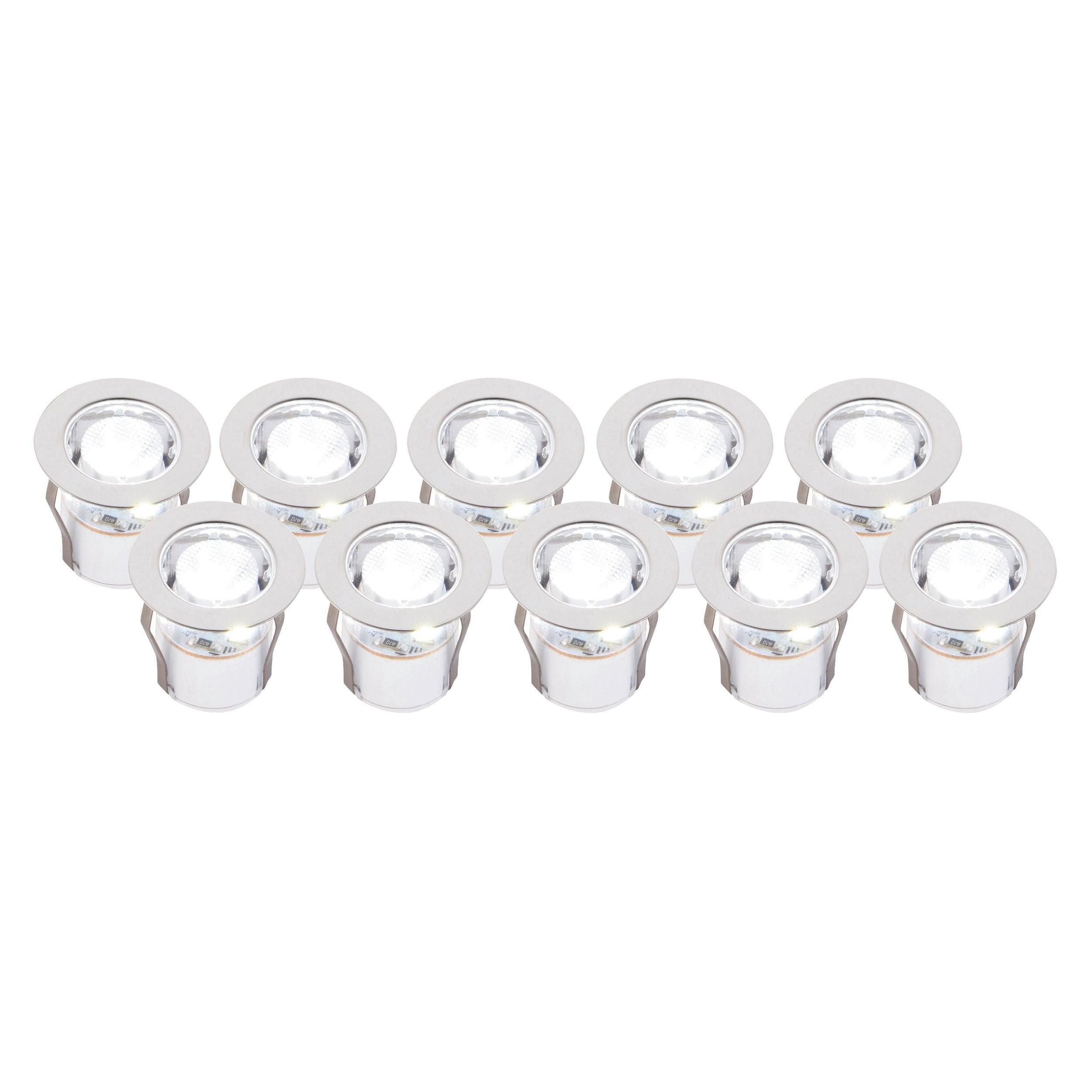 Ikon Daylight White Waterproof Decking Light 30mm Kit IP67 0.45W-clearance