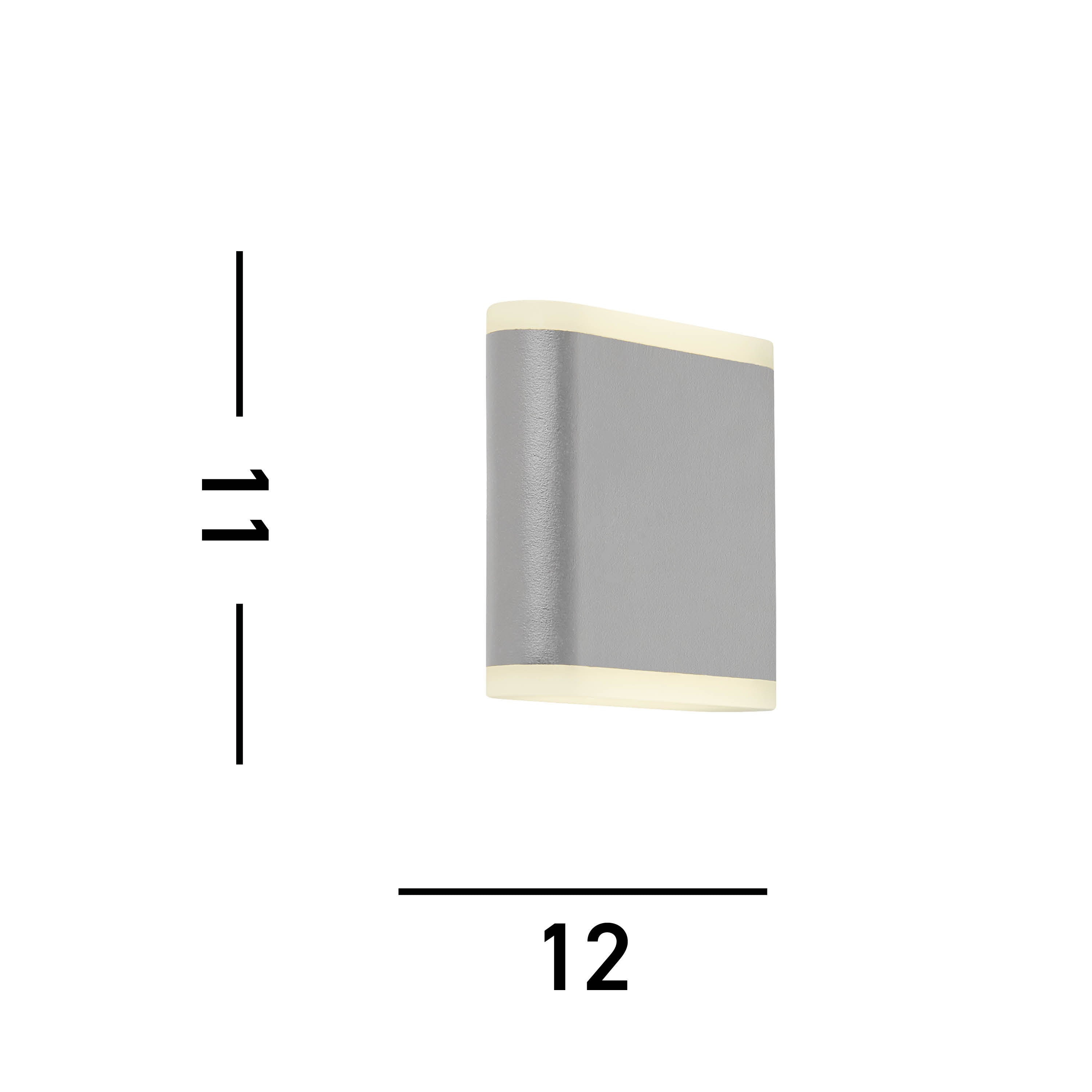 Searchlight Stratford LED Grey IP44 Outdoor Wall Light