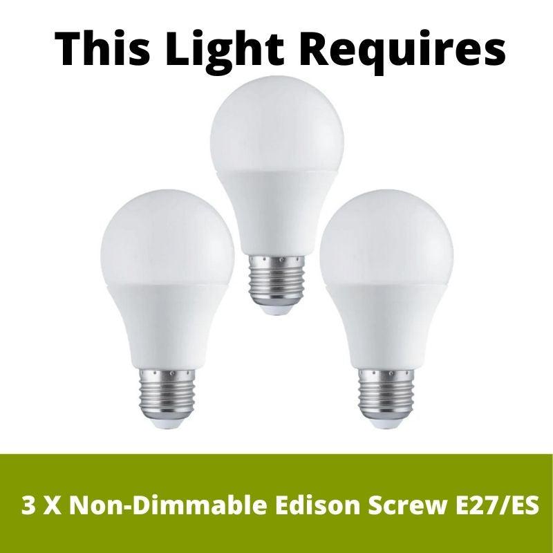 Eglo Sirmione 3 Light Black & Gold Lamp Post - IP44