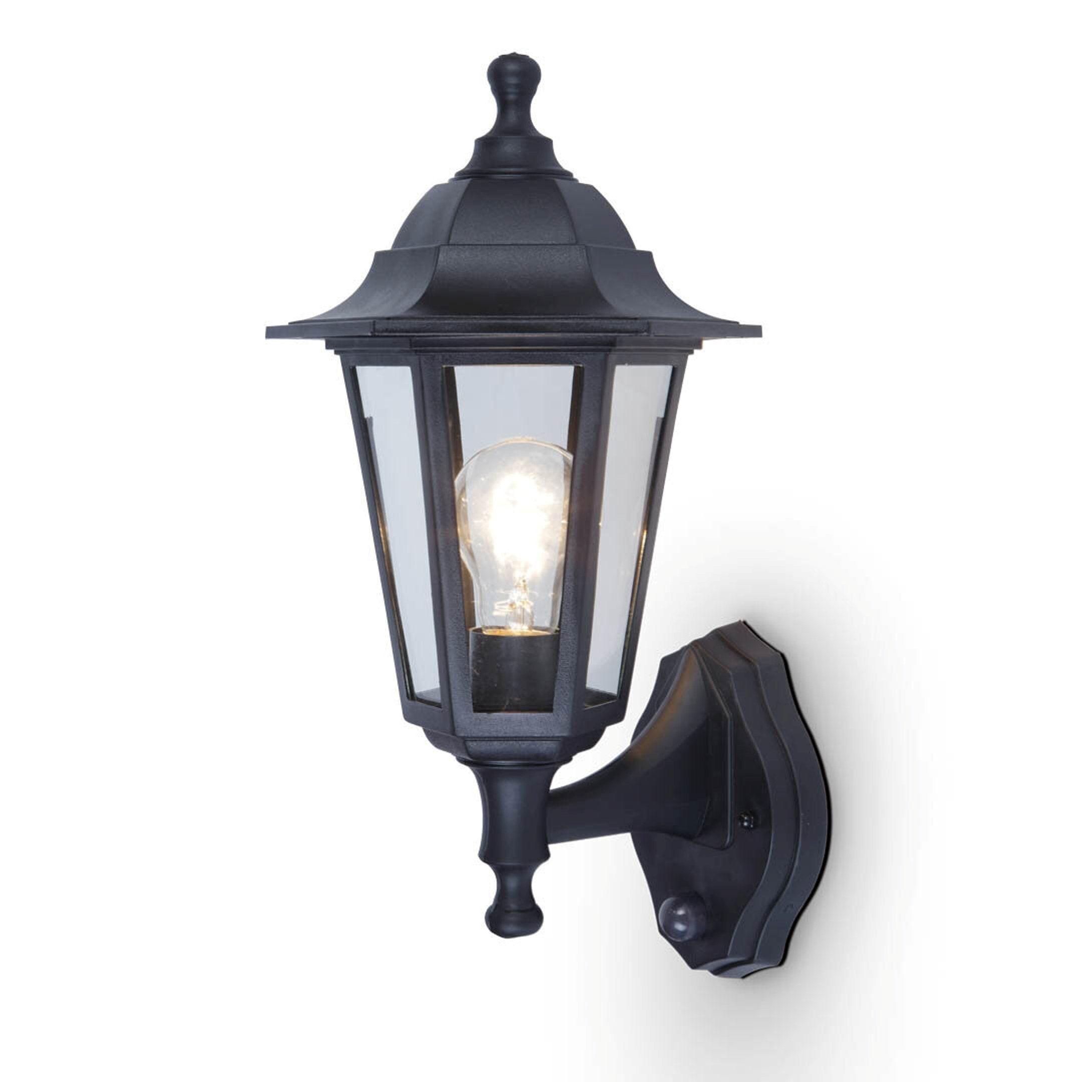 Lutec Coastal PIR Outdoor Wall Light In Black-WAREHOUSE-40-210426