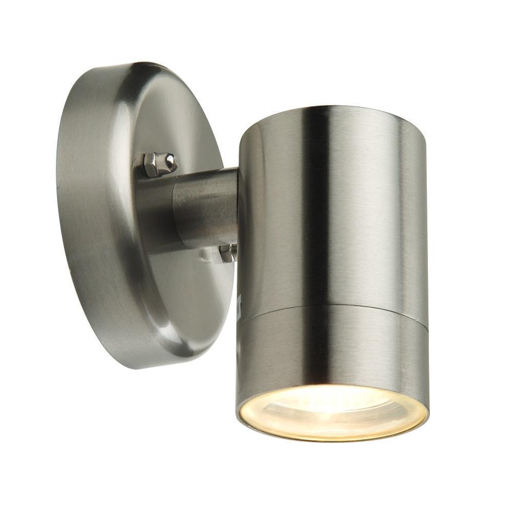 Lutec Rado Outdoor Down Silver Wall Light In Stainless Steel-WAREHOUSE-40-200326