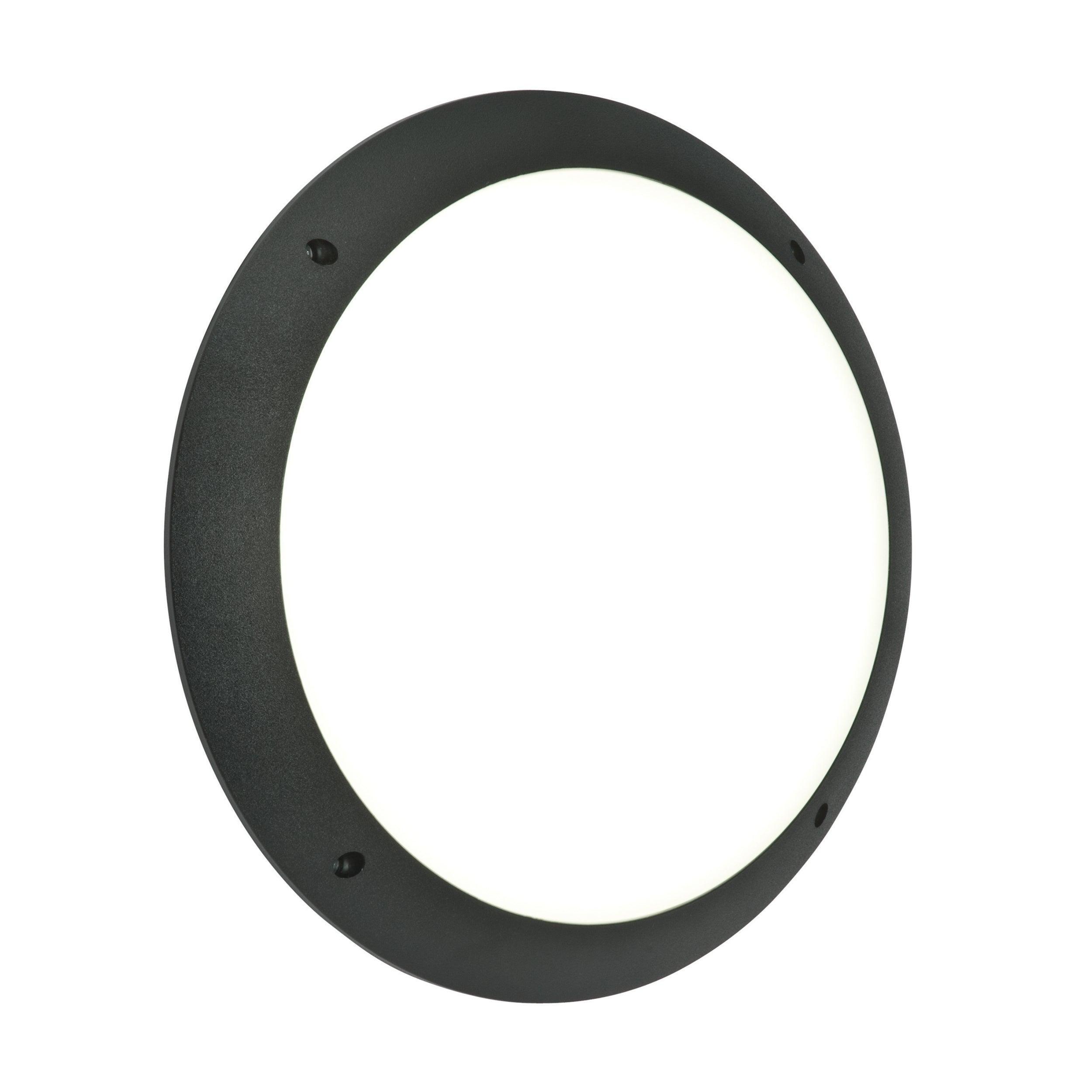 seran black outdoor flush bulkhead light ip65 12wby saxby lighting
