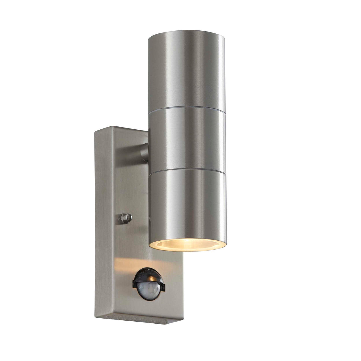 Endon Canon Polished Stainless Steel Finish Outdoor PIR Up & Down Wall Light EL-40062