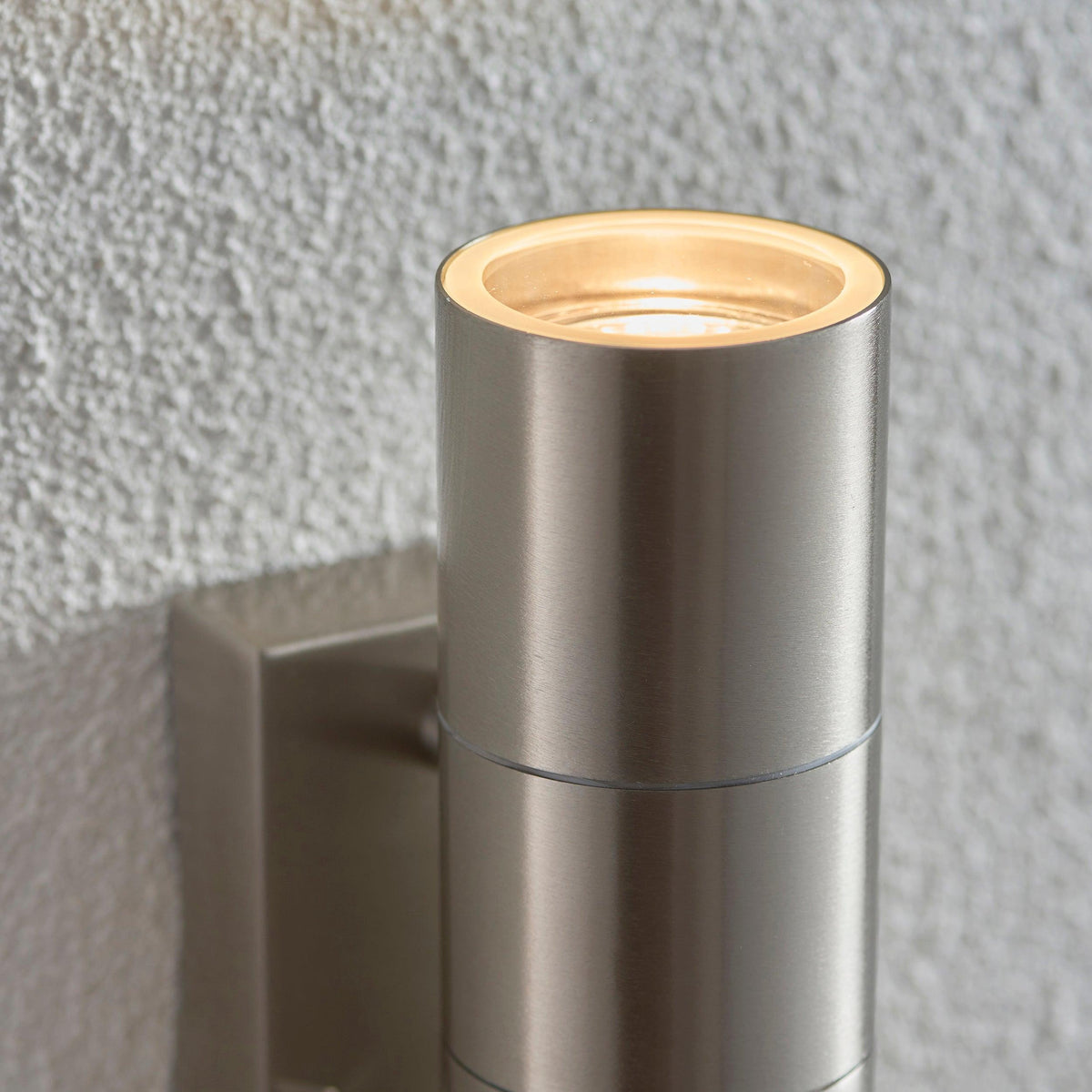Endon Canon Polished Stainless Steel Finish Outdoor PIR Up & Down Wall Light EL-40062