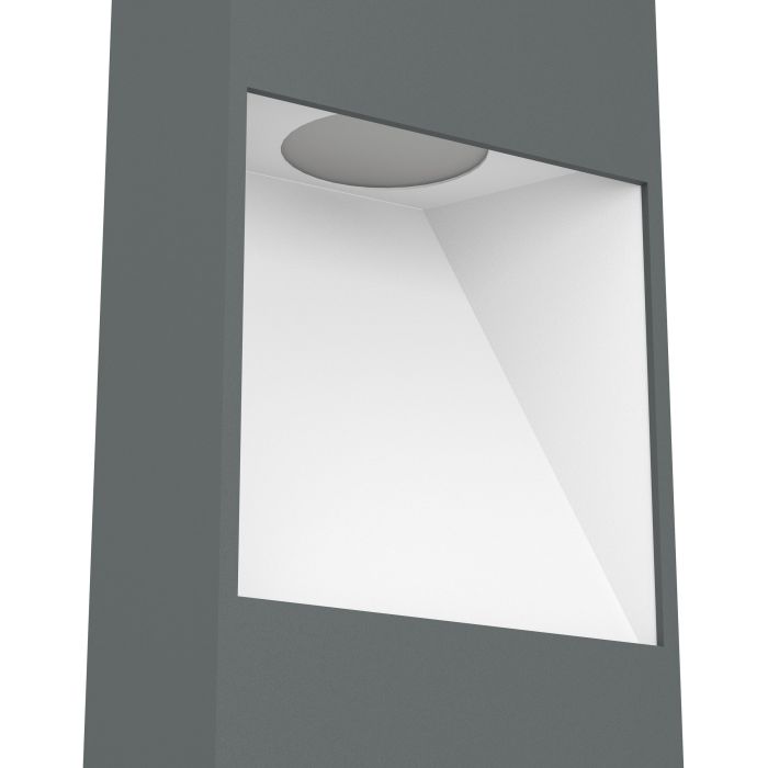 eglo manfria ip44 grey rectangular outdoor bollard light hallway lighting 