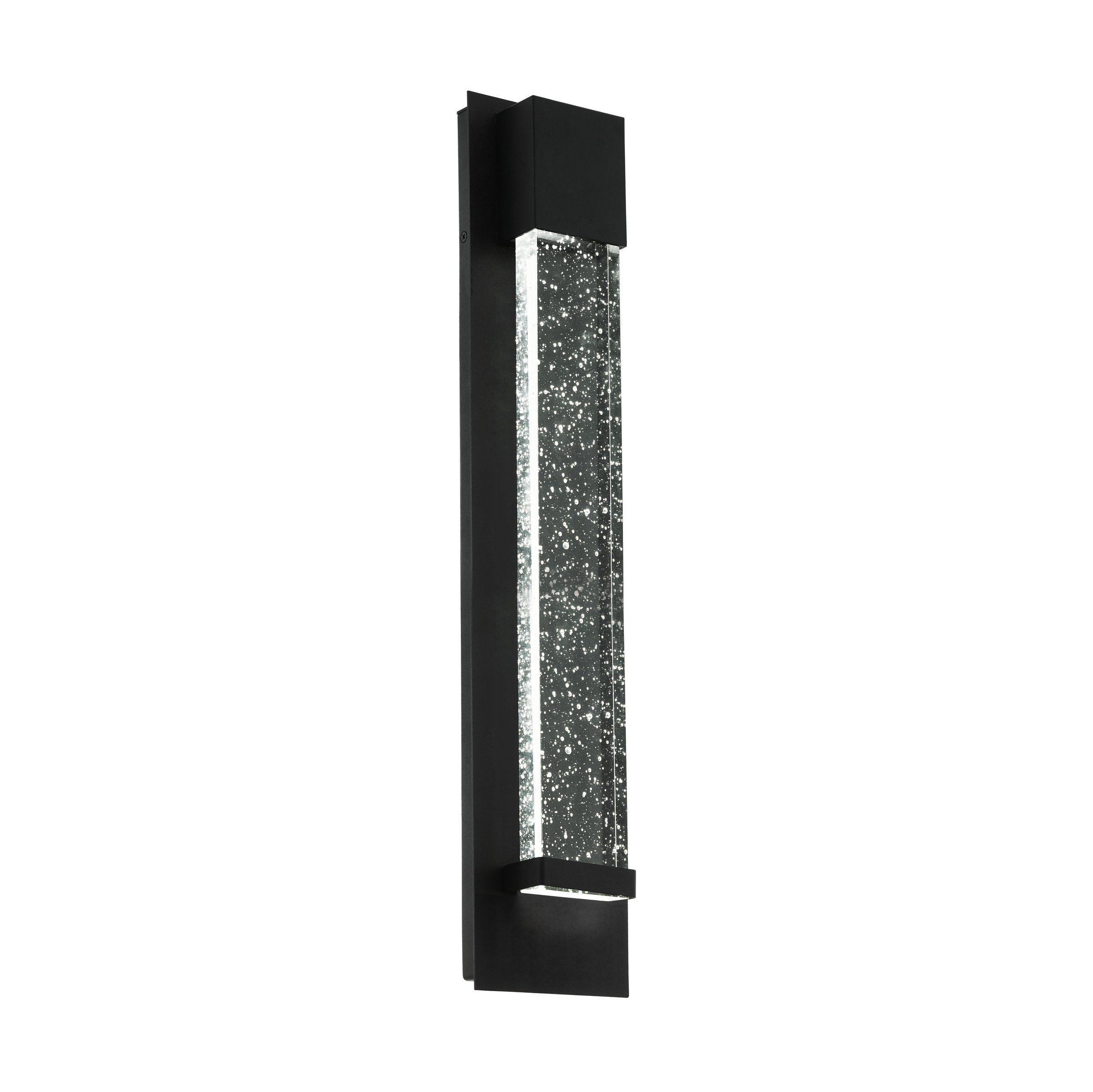 Eglo Villagrazia IP44 Black & Glass Outdoor LED Wall Light
