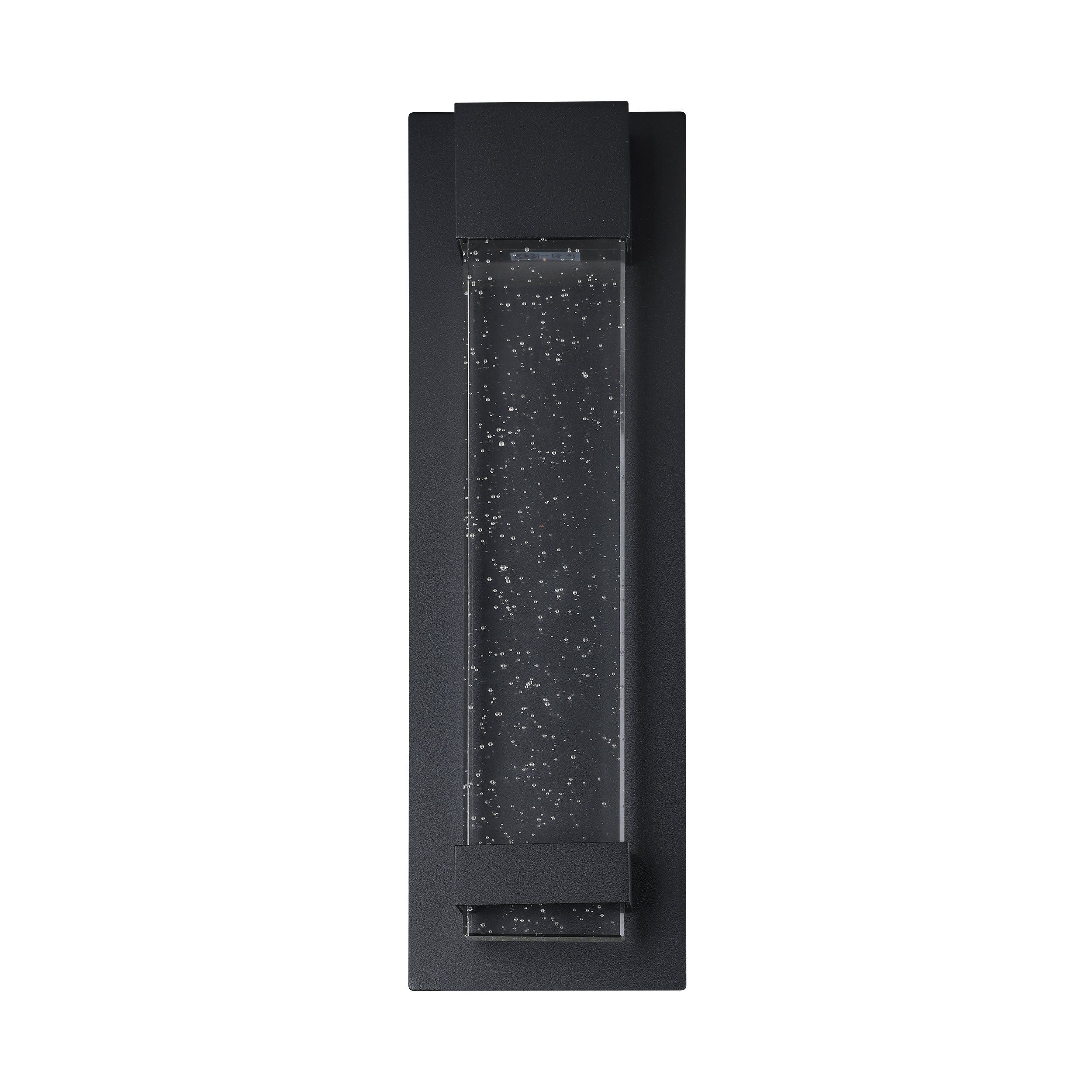 Eglo Villagrazia IP44 Black & Glass Outdoor LED Wall Light