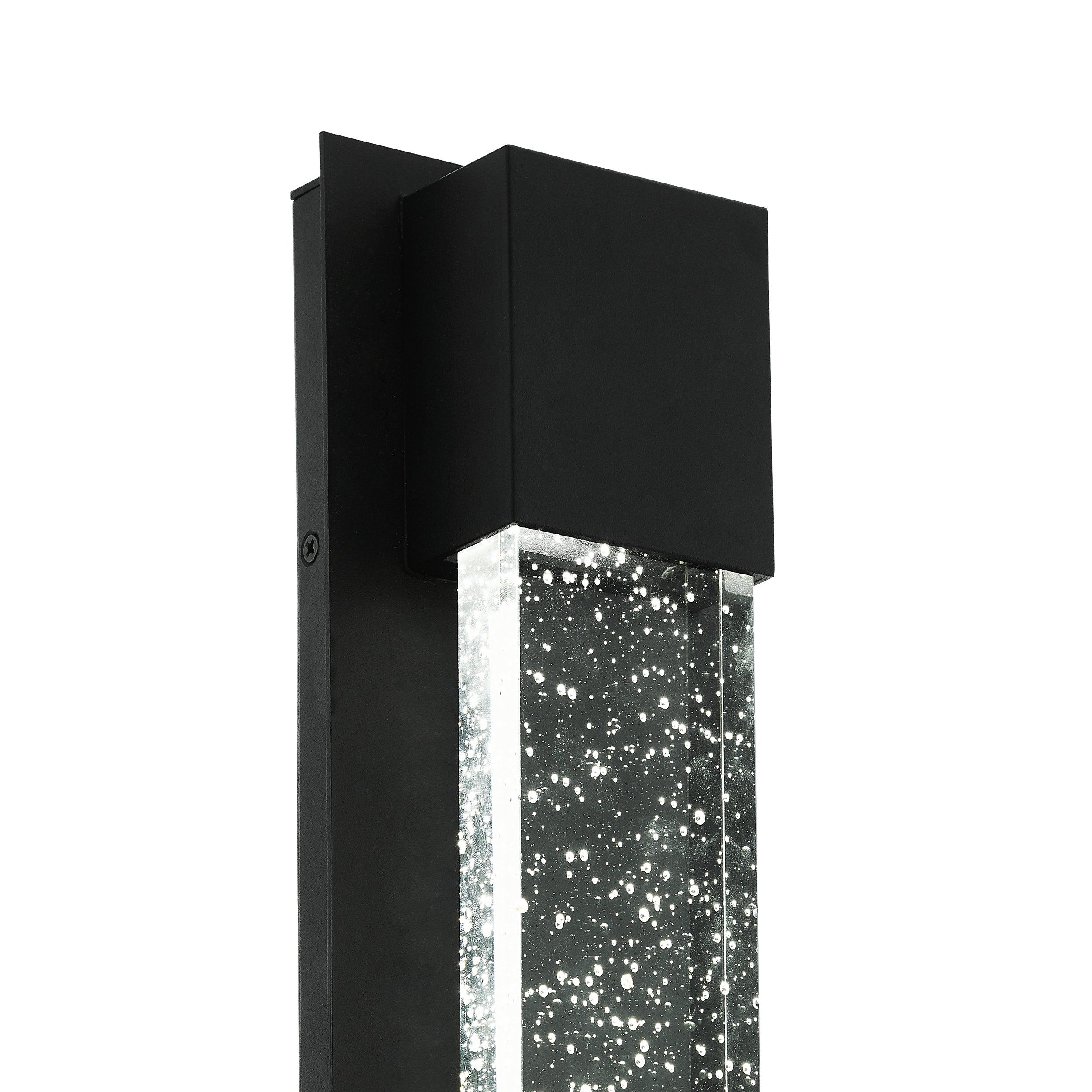 Eglo Villagrazia IP44 Black & Glass Outdoor LED Wall Light