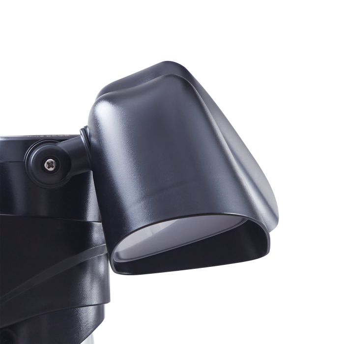 eglo pagino black led outdoor pir twin security spotlight light hallway lighting 