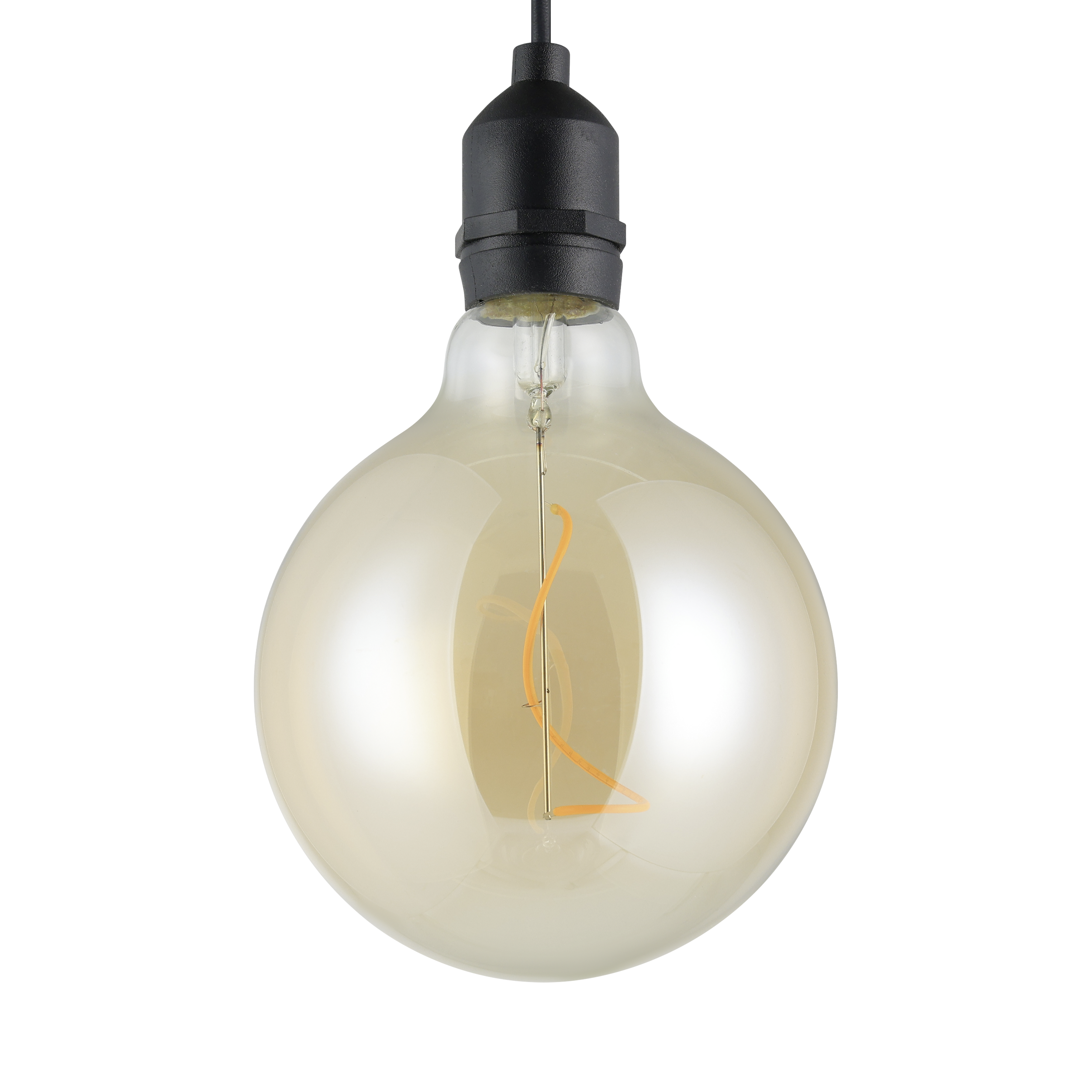 Eglo Vignanello Battery Operated IP44 Black LED Cable Pendant - Amber
