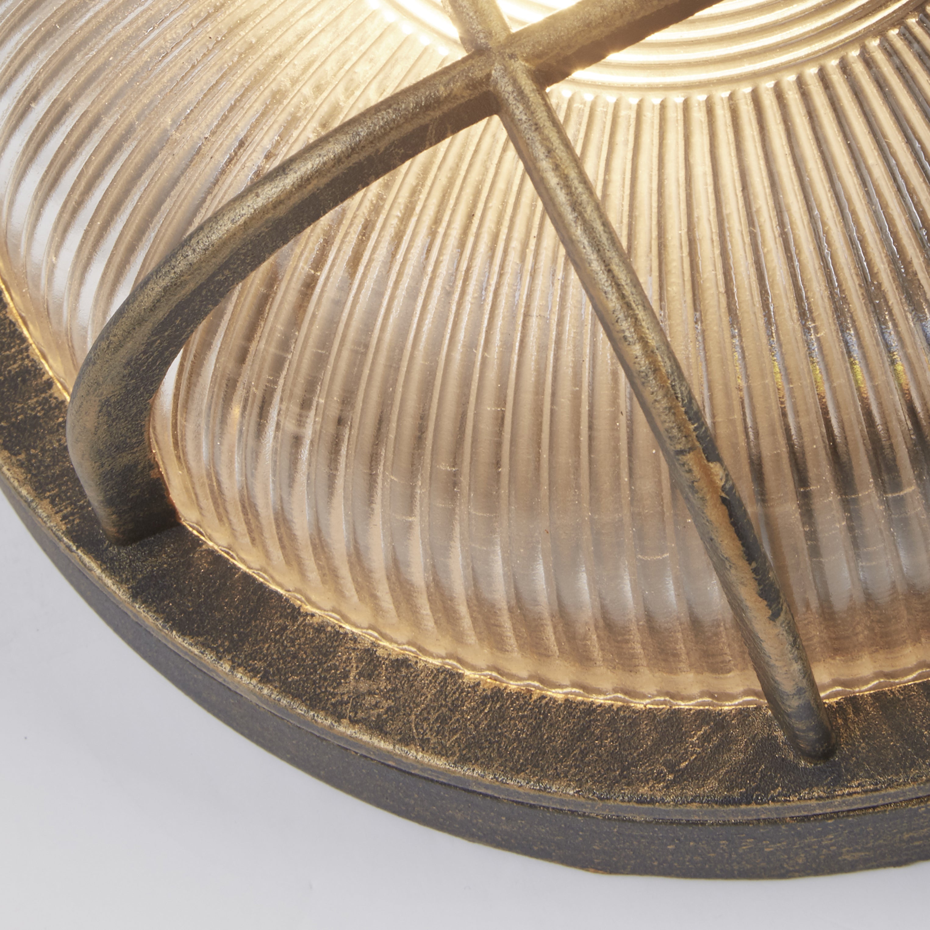 Searchlight Bulkhead Round Gold Outdoor Wall Light
