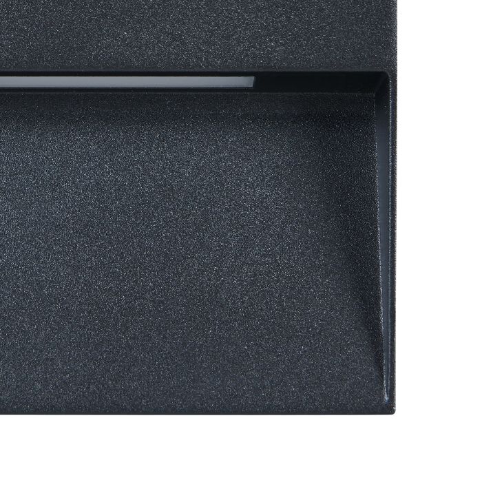 eglo maruggio black square led outdoor wall light ip65 kitchen lighting 