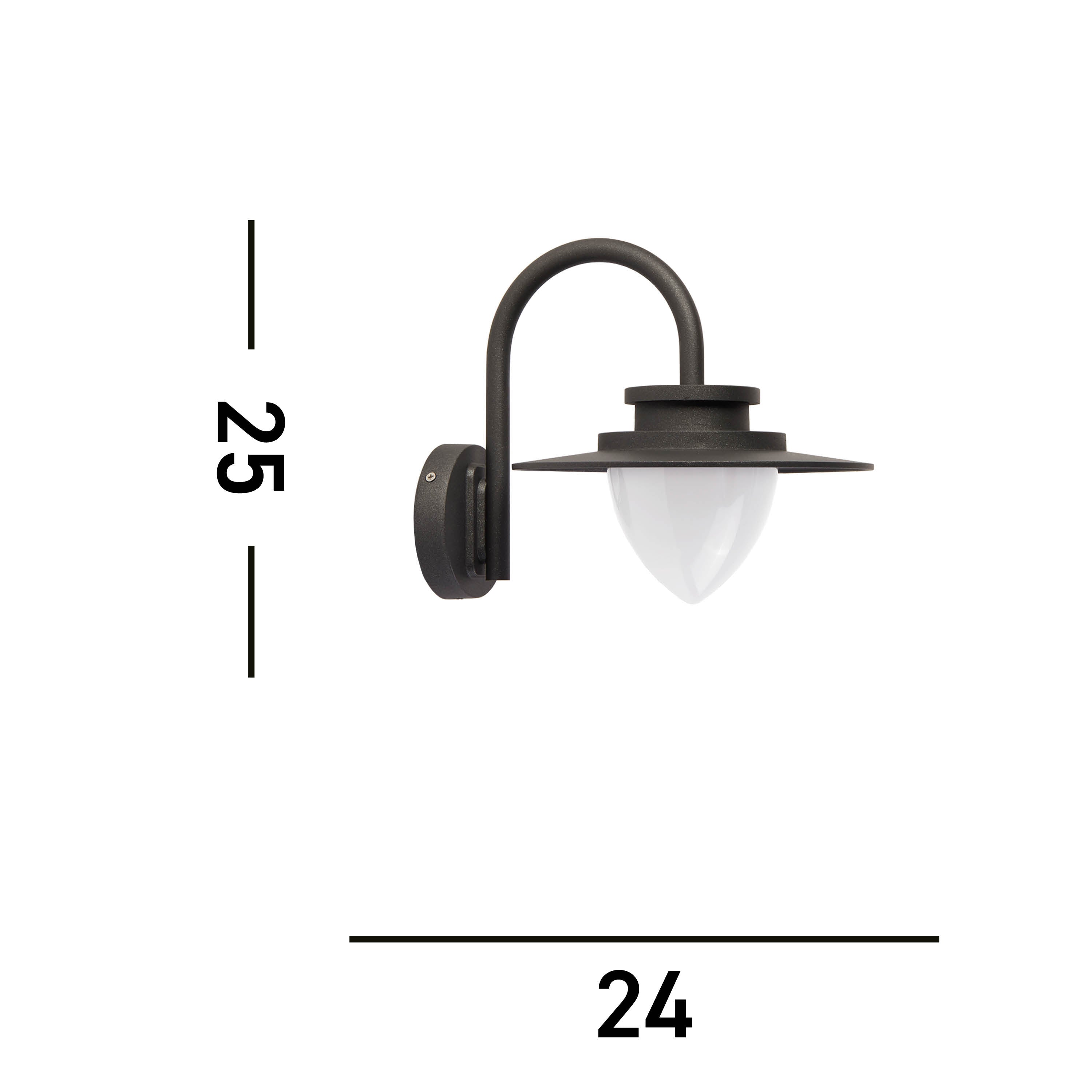 Searchlight Texas LED 8W Warm White Graphite IP54 Outdoor Wall Light