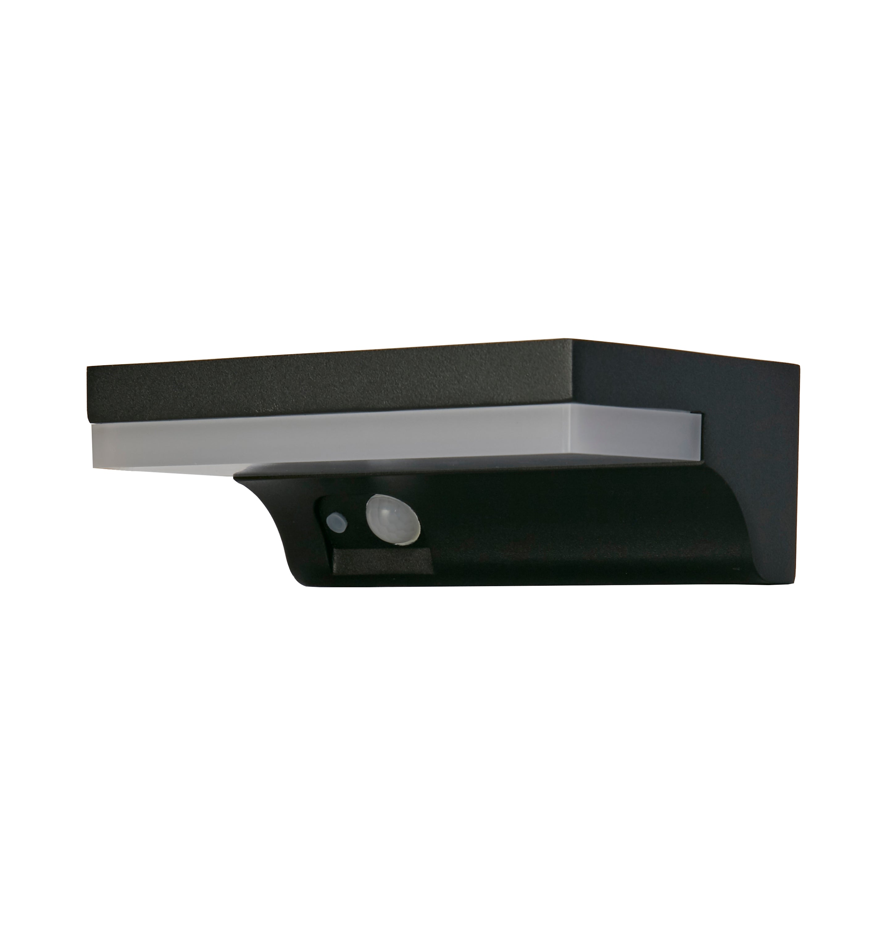 Searchlight Solar Black LED Outdoor Wall Light - 6cm