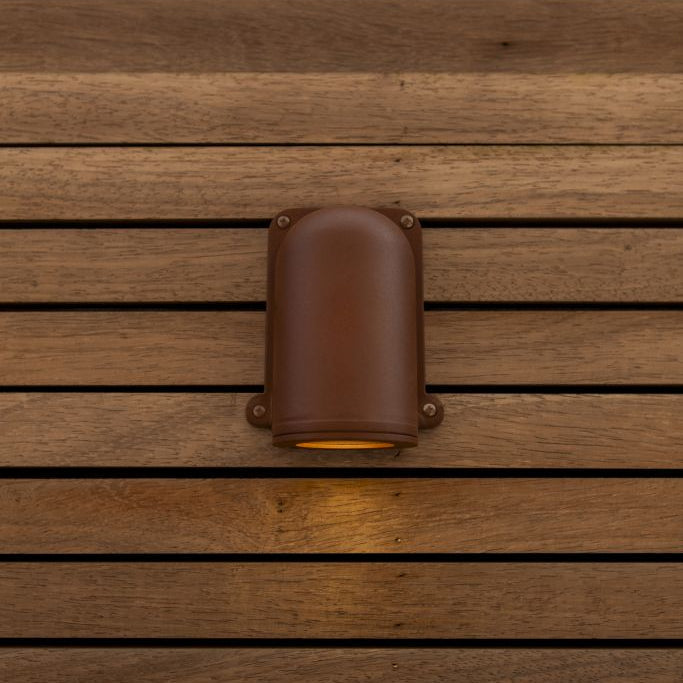 Lutec Ancor Outdoor Wall Light – Matt Rust
