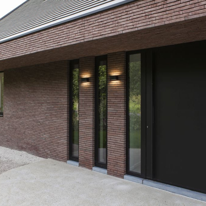 Lutec Gemini Outdoor LED Up & Down Brick Wall Light - Black