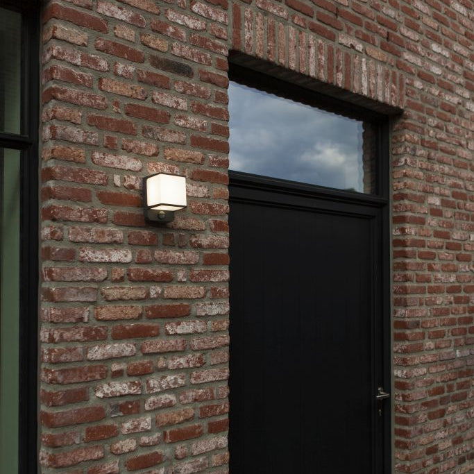 Lutec Doblo LED Outdoor Wall Light with PIR Sensor – Dark Grey