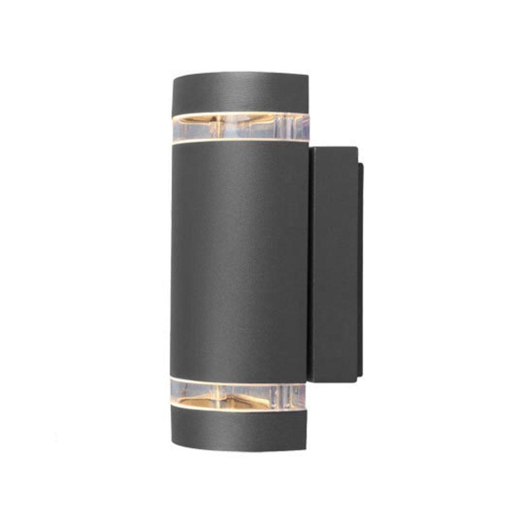 Lutec Focus Black Outdoor Up & Down Wall Light With Dusk To Dawn Sensor-WAREHOUSE-40-200326