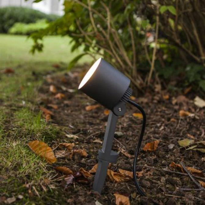 Lutec Explorer Outdoor LED Spot Light In Dark Grey-clearance