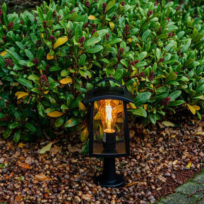 Lutec Kelsey Outdoor Pedestal Light - Black-clearance