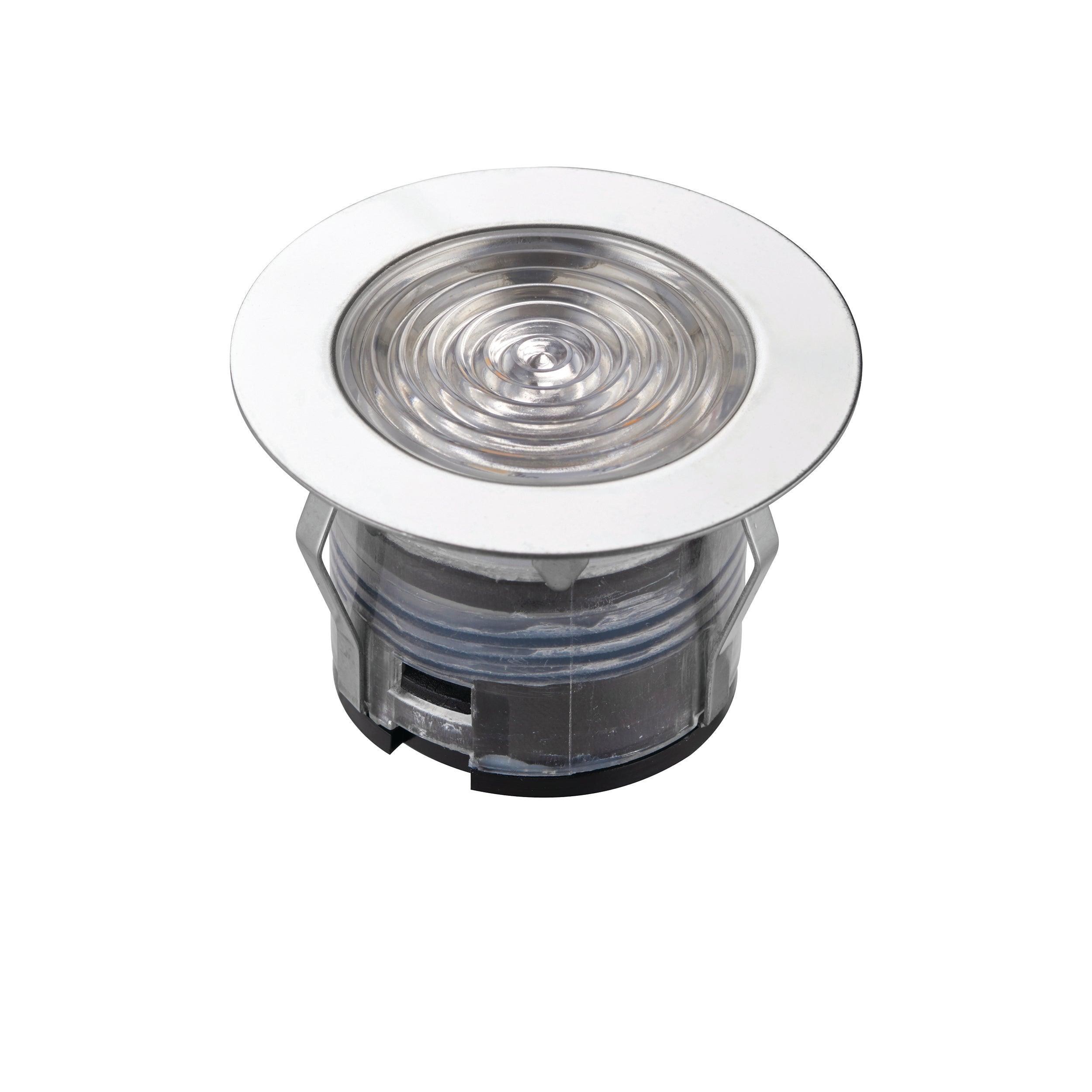 ikonpro cct 3000k 4000k 45mm decking light kit ip67 0 75w by saxby lighting, close up image 94