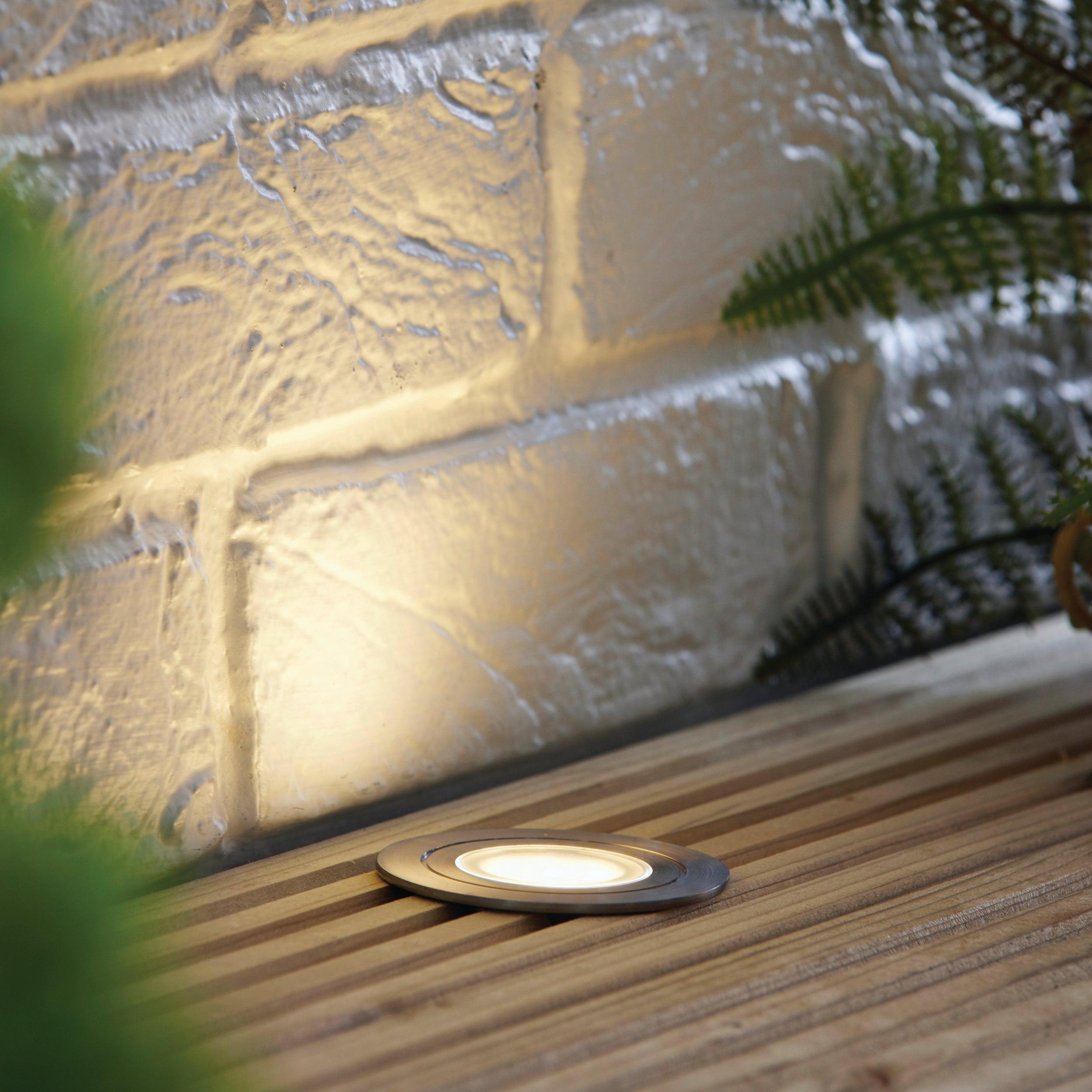 hayz warm white decking light ip67 1 2w by saxby lighting, close up image 198