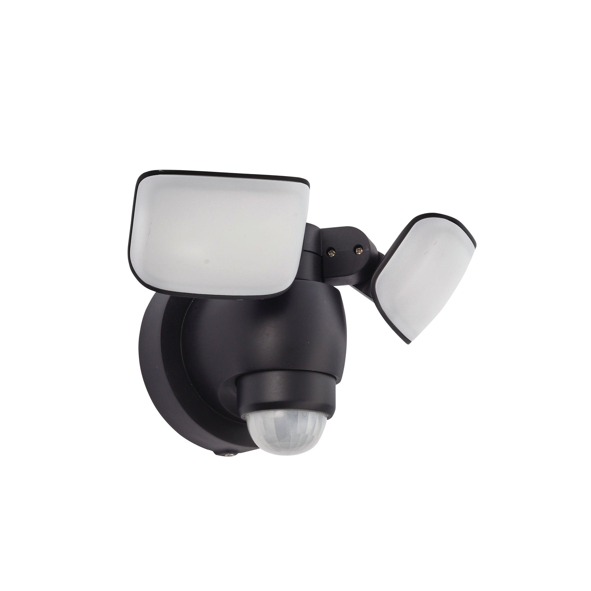 sentinel led 2 light black outdoor wall light ip44 10w by saxby lighting, close up image 79
