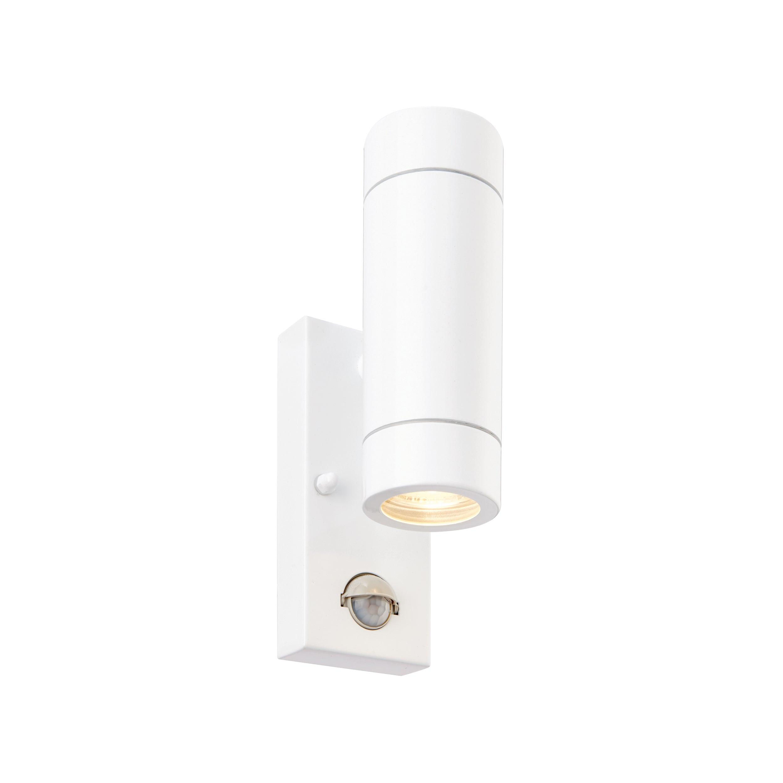 Palin PIR Sensor White Up & Down Outdoor Wall Light IP44 7W