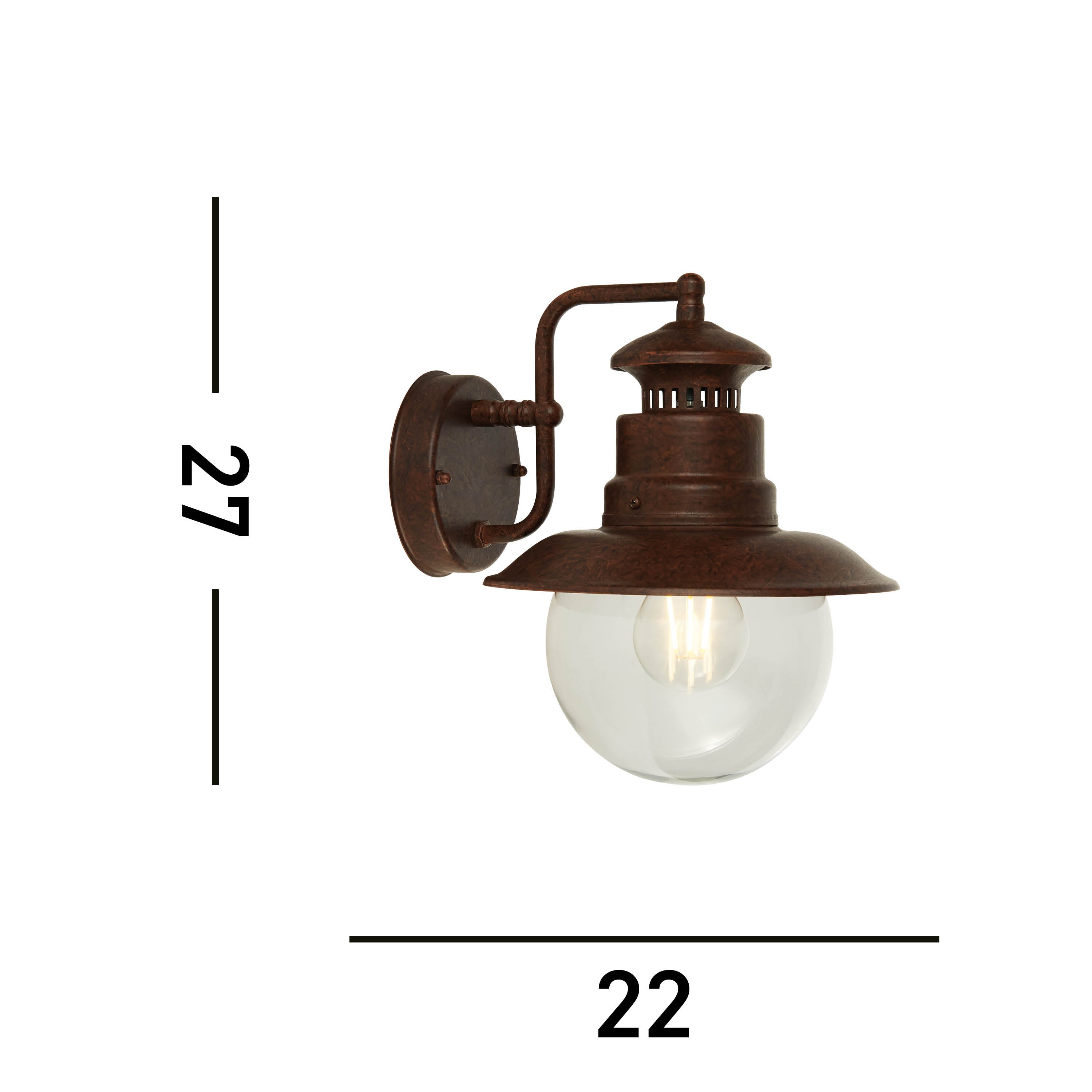 Searchlight Station Brown IP44 Outdoor Wall Lights-warehouse-clearance-020426