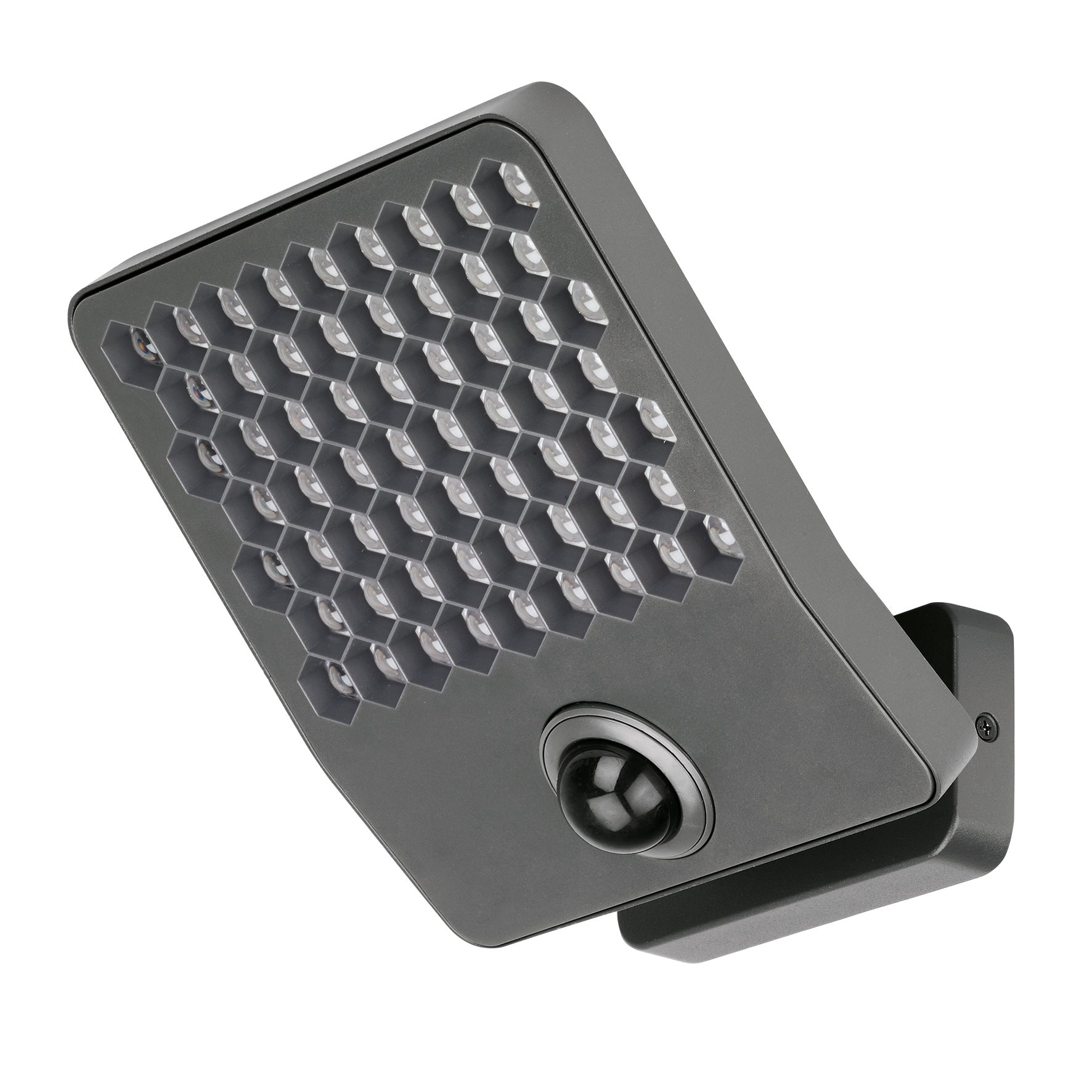 Lutec Atlantis PIR Dark Grey LED Flood Light 23.5W - Cool White