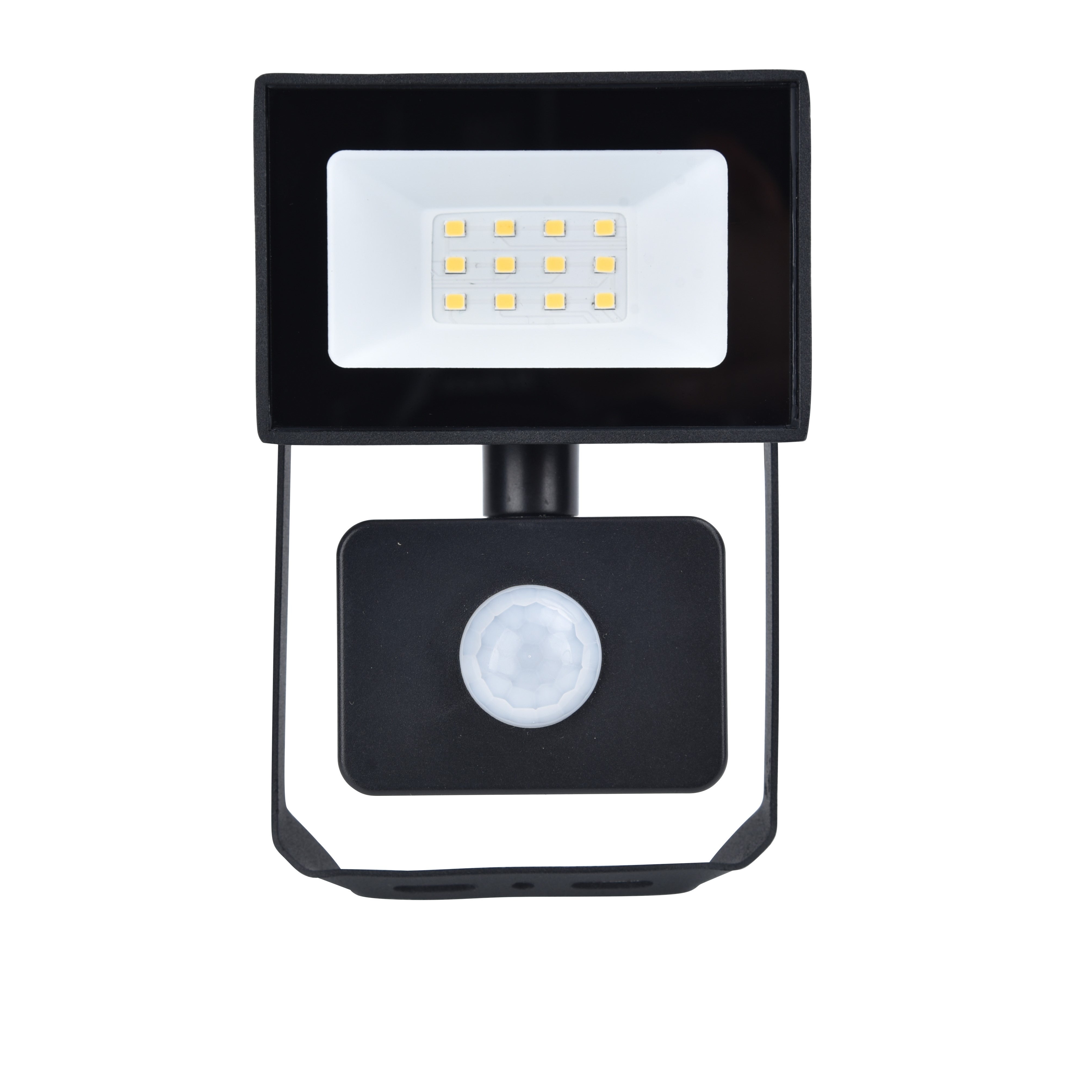 Lutec Halo 10W LED PIR Outdoor Floodlight – Black (IP44)
