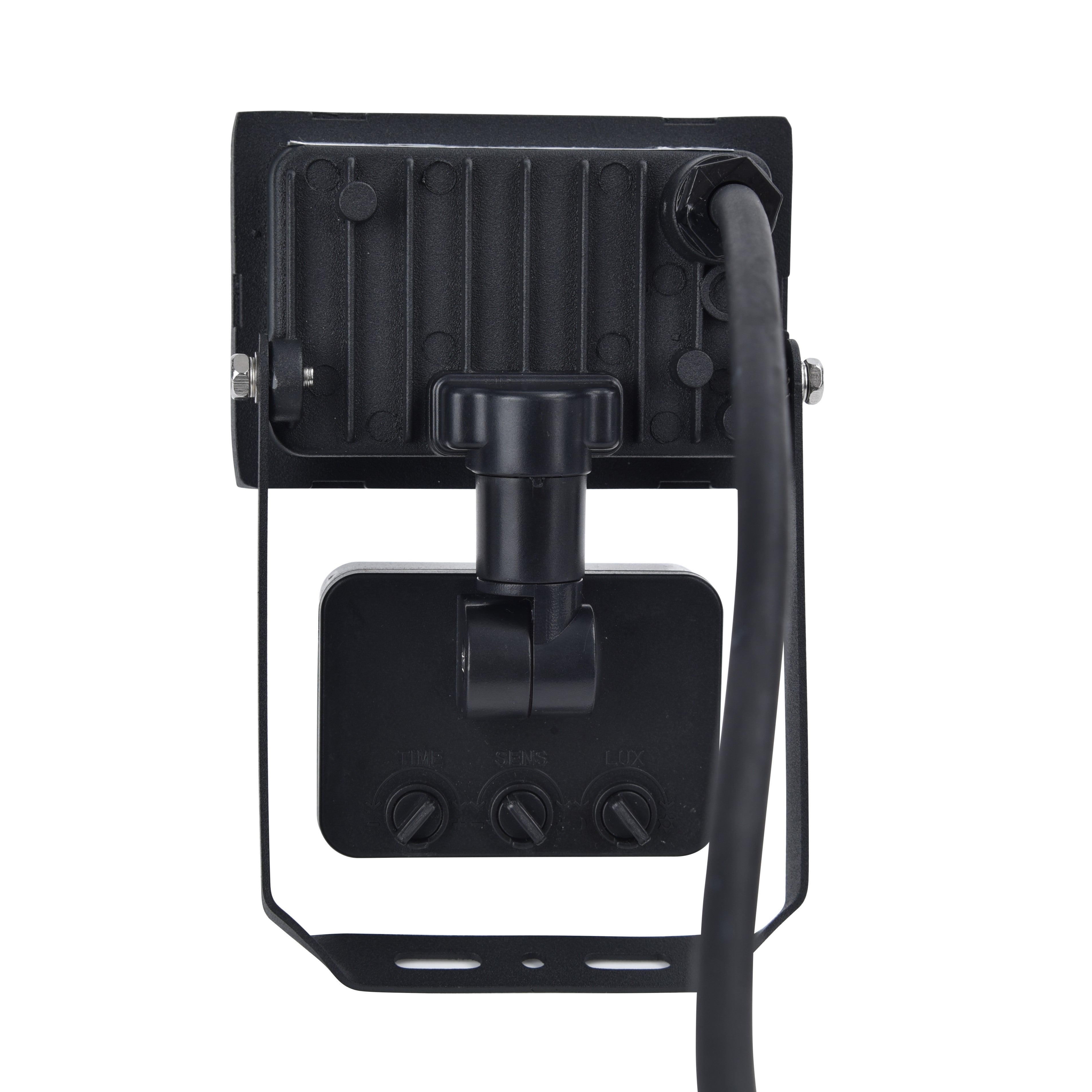 Lutec Halo 10W LED PIR Outdoor Floodlight – Black (IP44)
