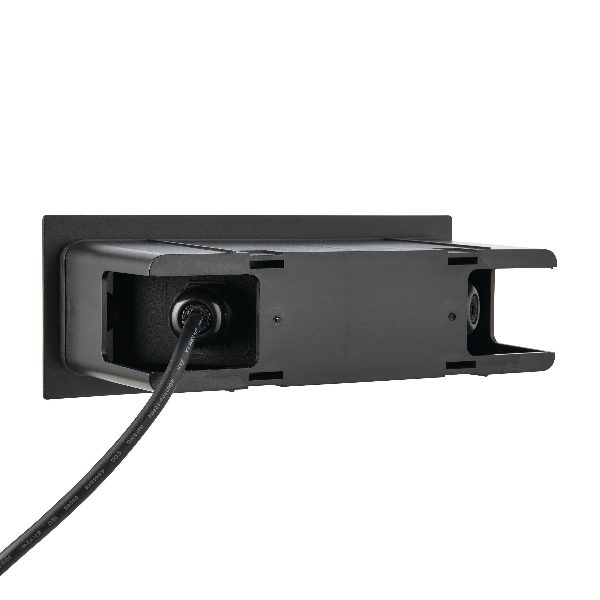 seina black led brick light ip44 3 5w cool white by saxby lighting, close up image 234