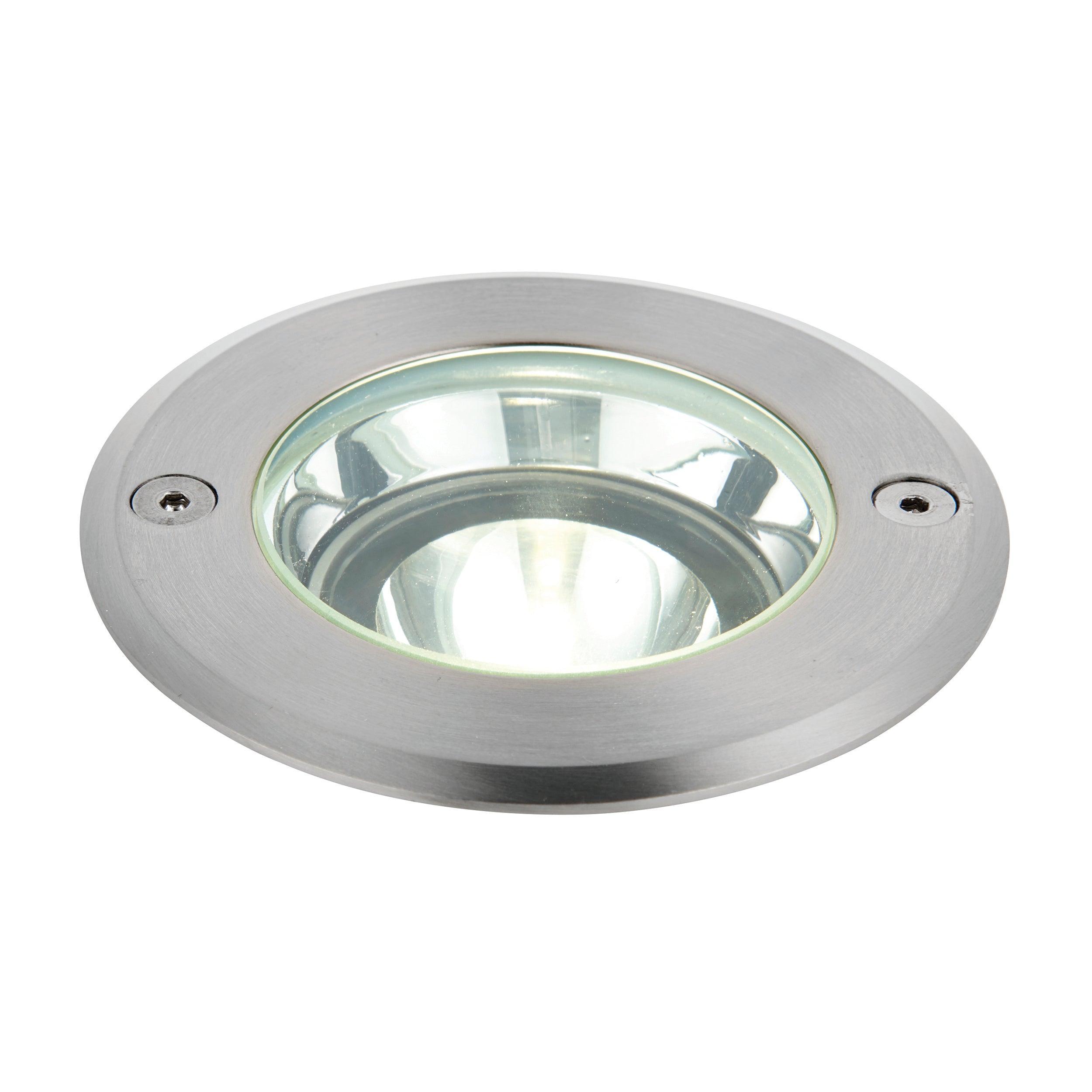 hoxton led stainless steel decking light cool white ip67 6w by saxby lighting, close up image 243