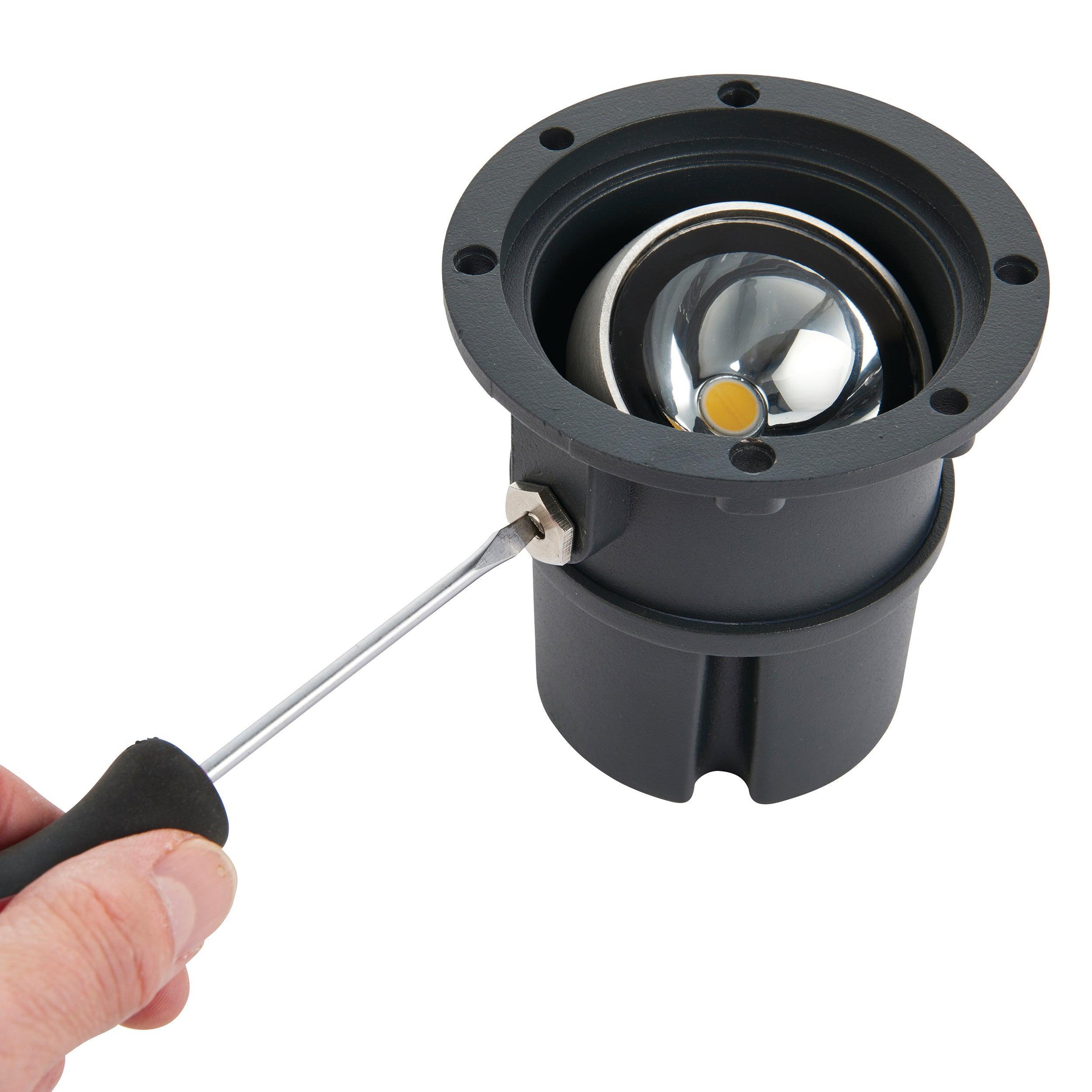 hoxton led stainless steel decking light cool white ip67 6w by saxby lighting, close up image 130