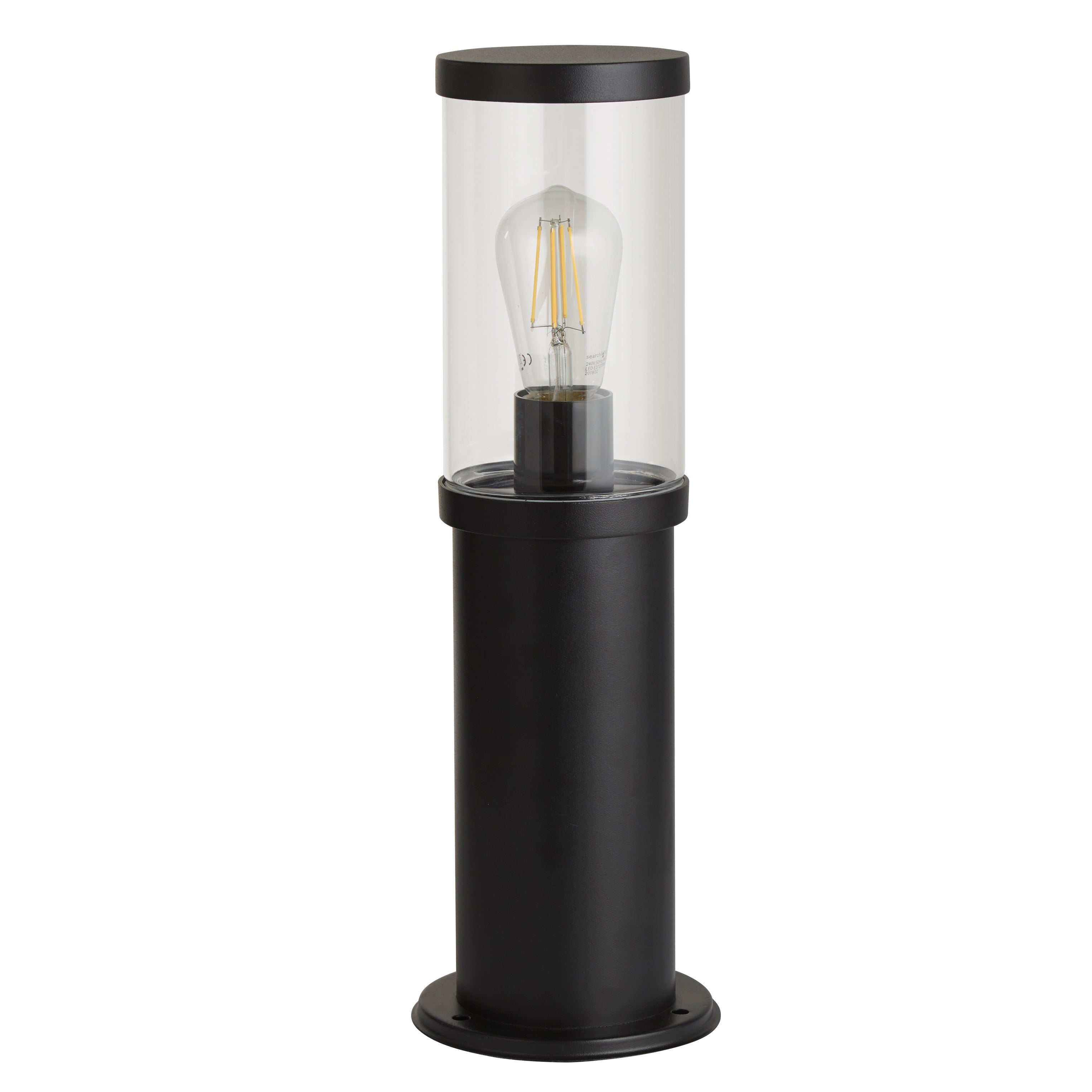 Searchlight Bakerloo Black Outdoor Black Bollard - 45cm