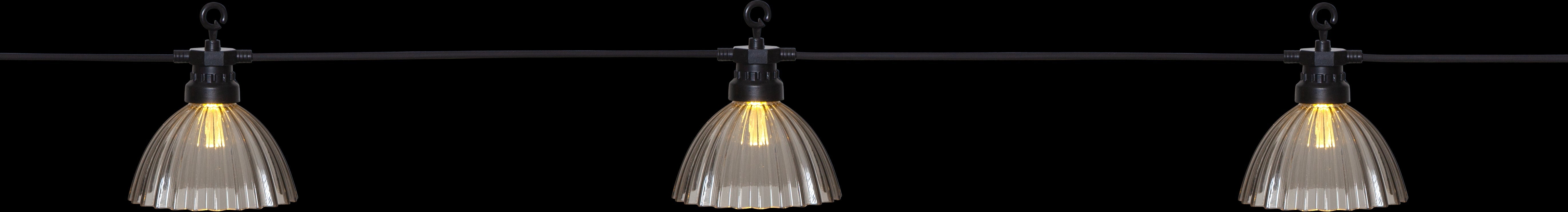 eglo cubone 12 light clear black shaded festoon party set ip44 kitchen lighting 