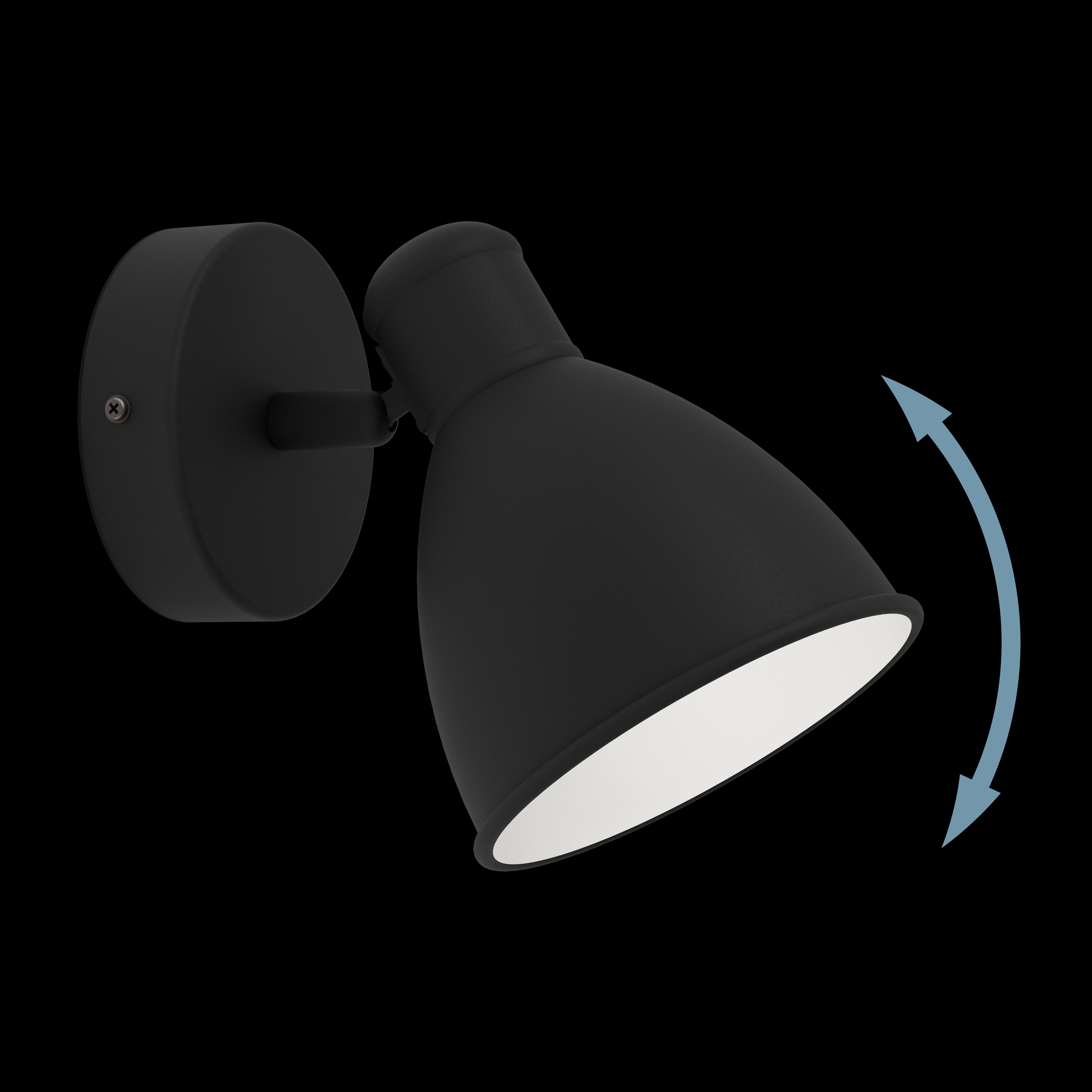 eglo san peri 1 black ip44 bathroom spot light kitchen lighting 