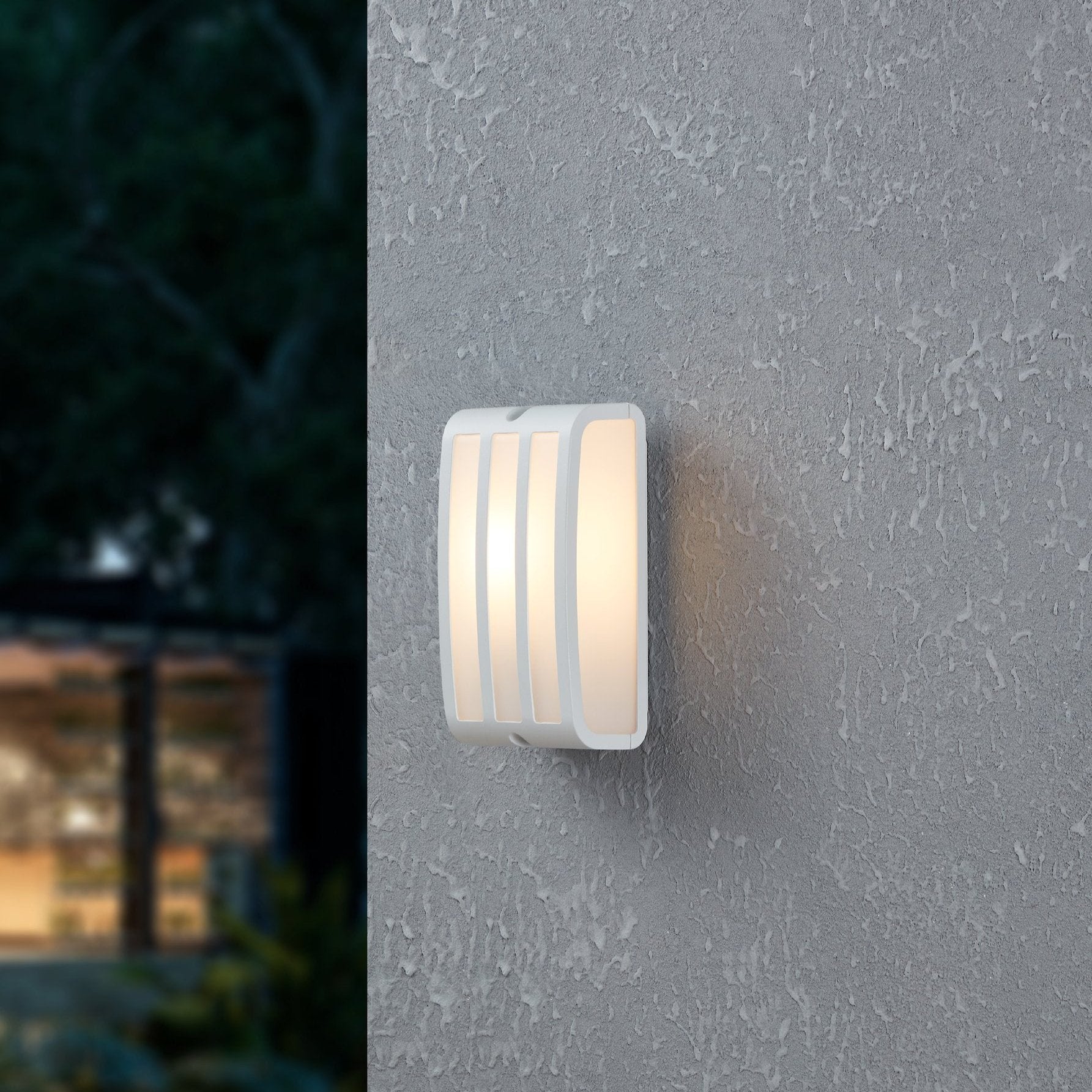 eglo camarda ip54 white rectangular outdoor wall light