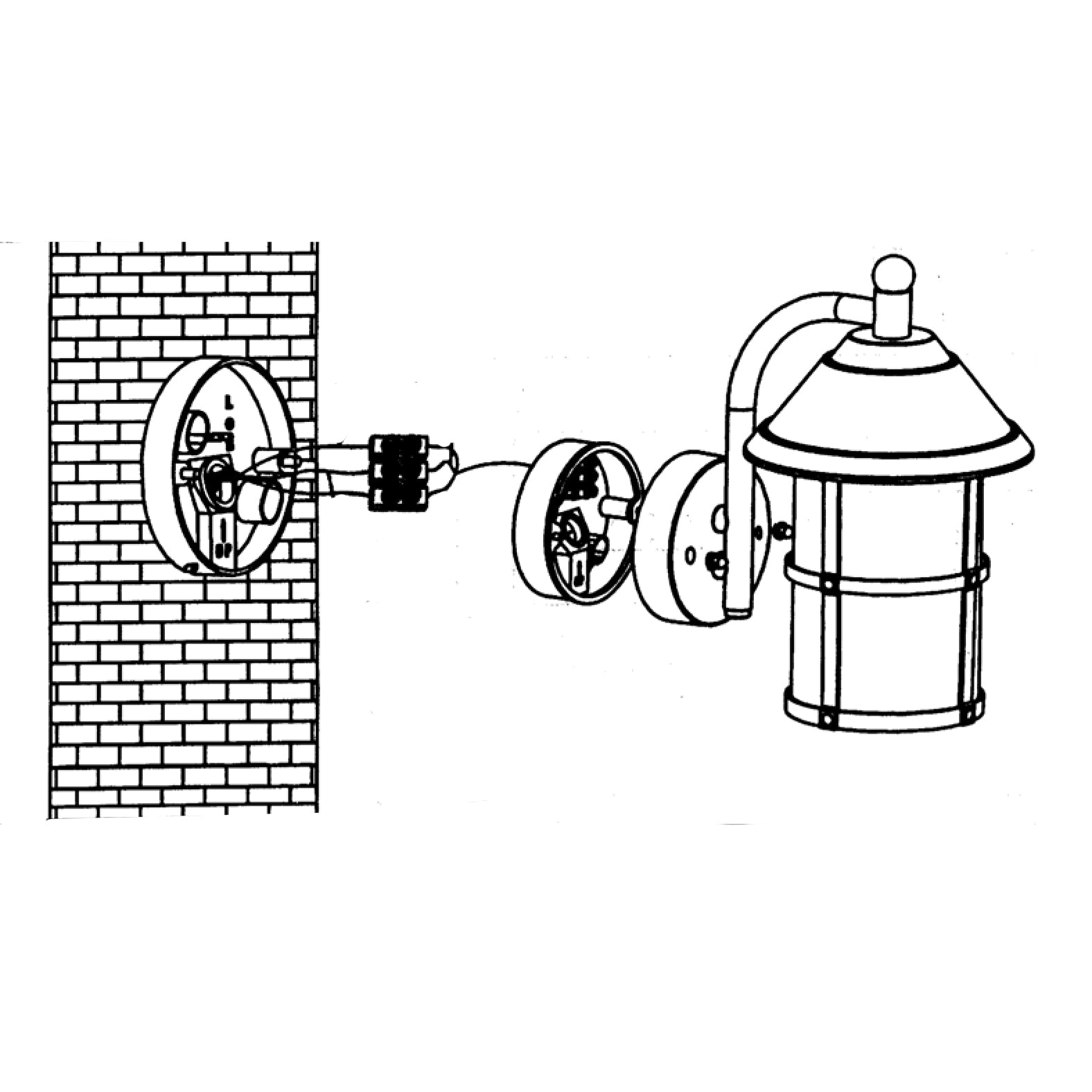 eglo san telmo ip23 antique brown outdoor wall light Kitchen Lighting Close Up