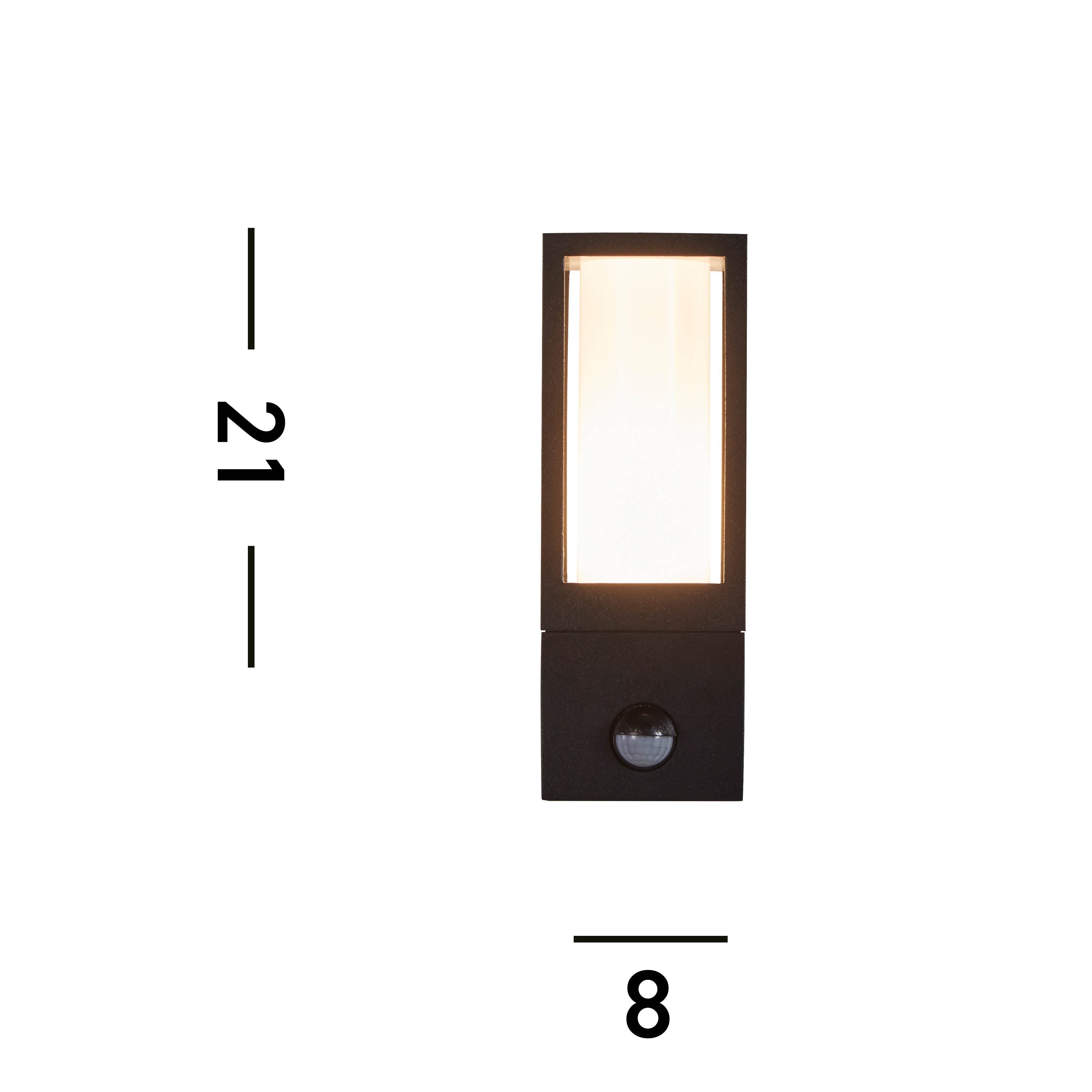 Searchlight Avenue Outdoor Black PIR Wall Light-warehouse-clearance-020426